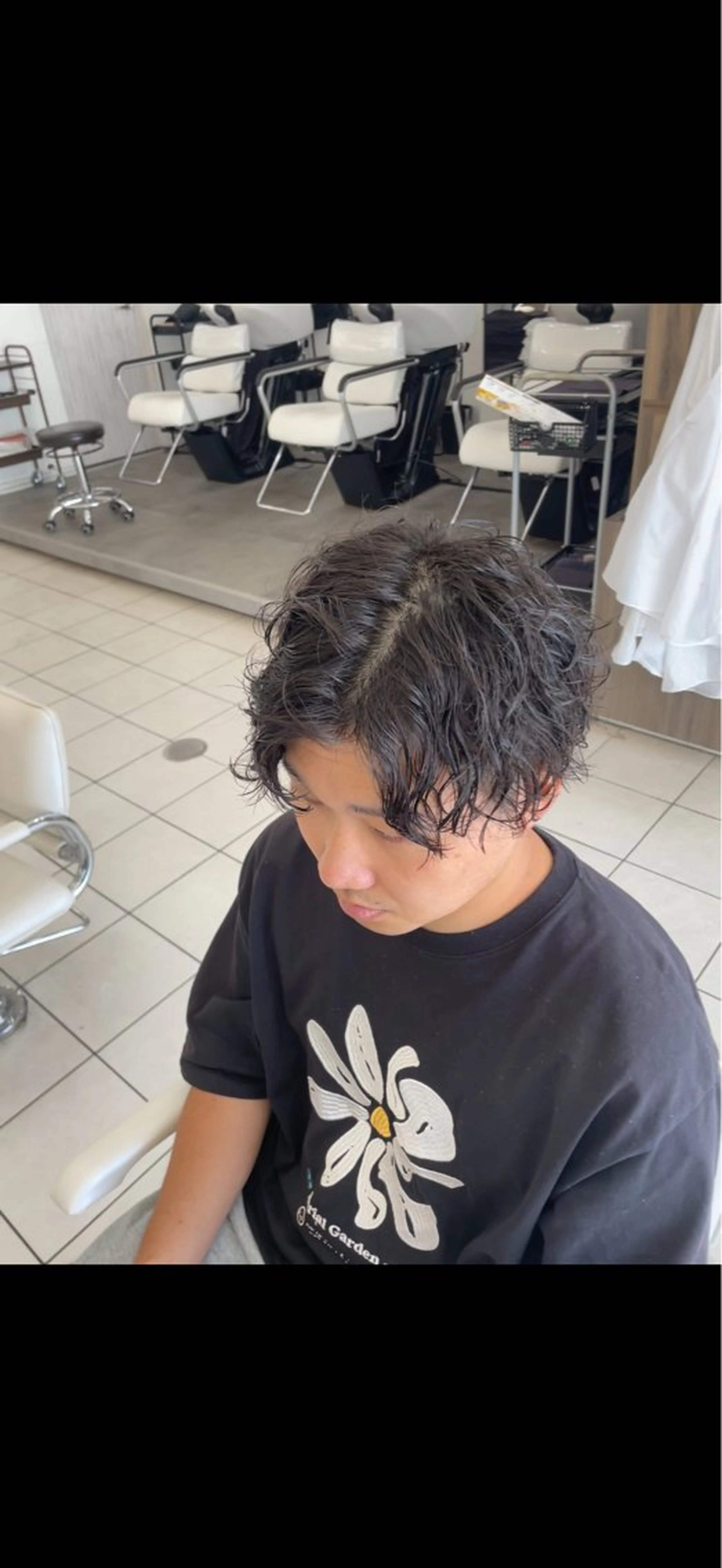 メンズ カット パーマ 成瀬メンズ パーマ清水大隼のヘアスタイル
