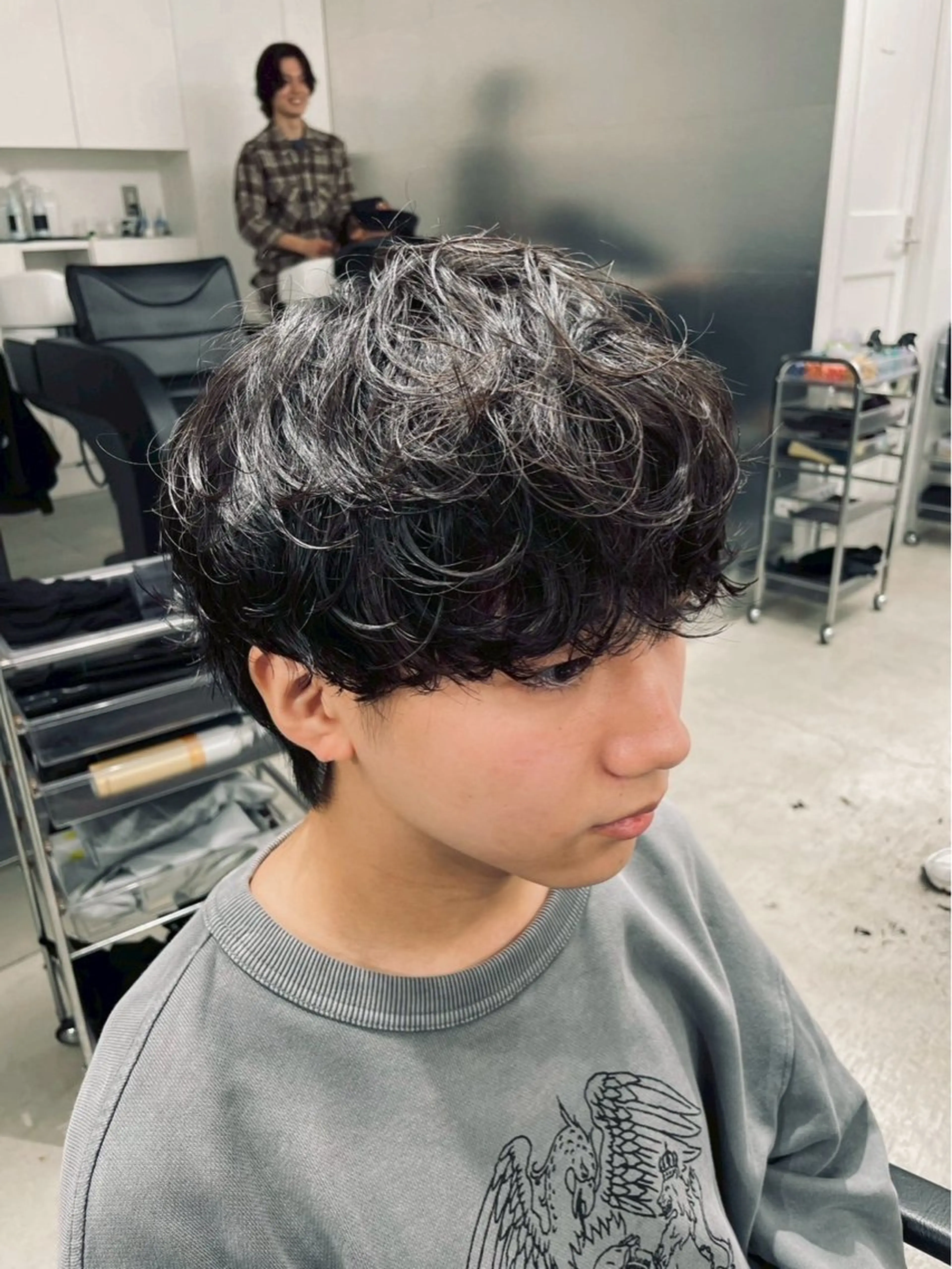 ショート パーマ メンズ カット パーマ 松井 生のヘアスタイル