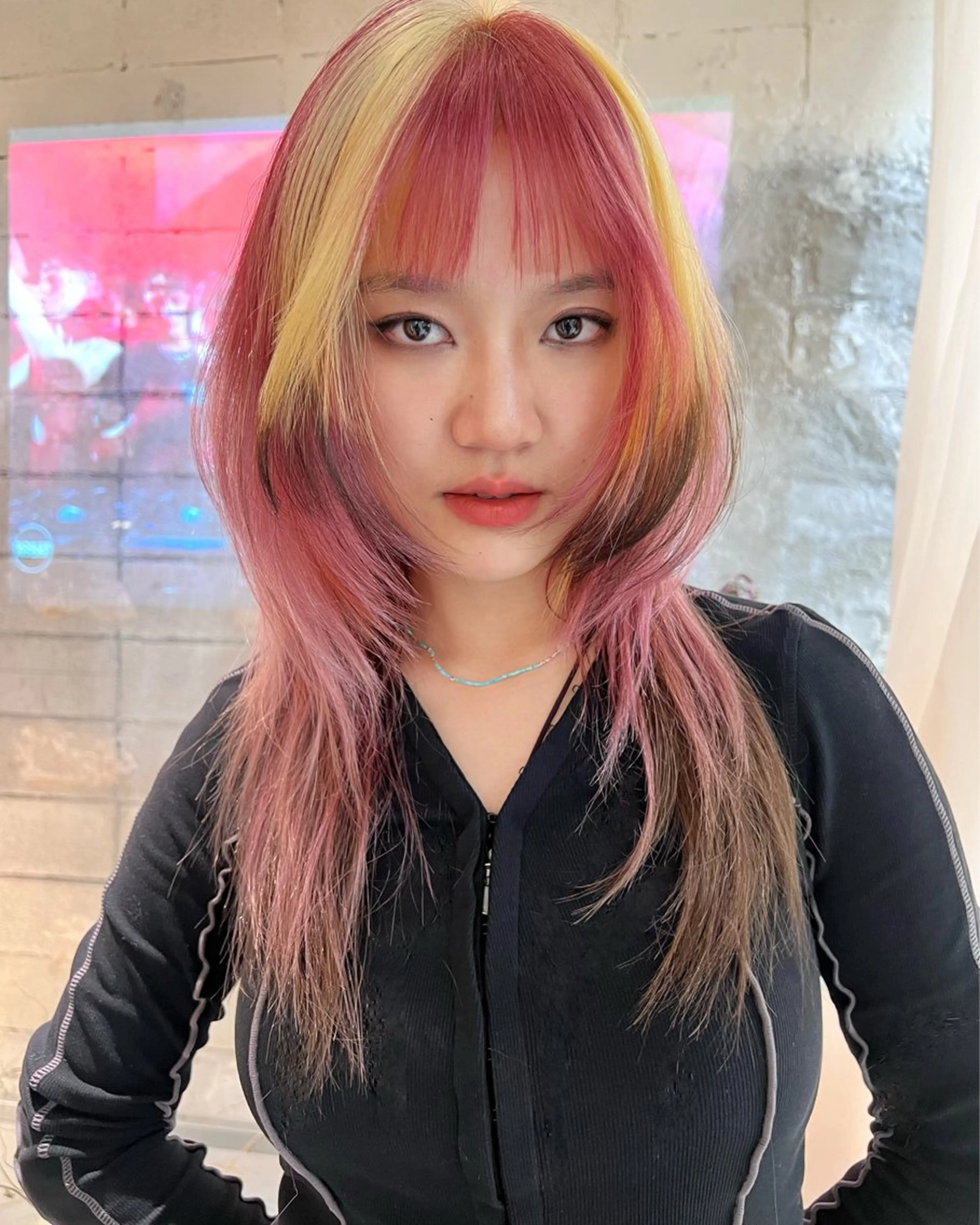 ロング カラー カット ヘアカラー haco＋所属・圧倒的デザイン力 店長🎨RENAのヘアスタイル