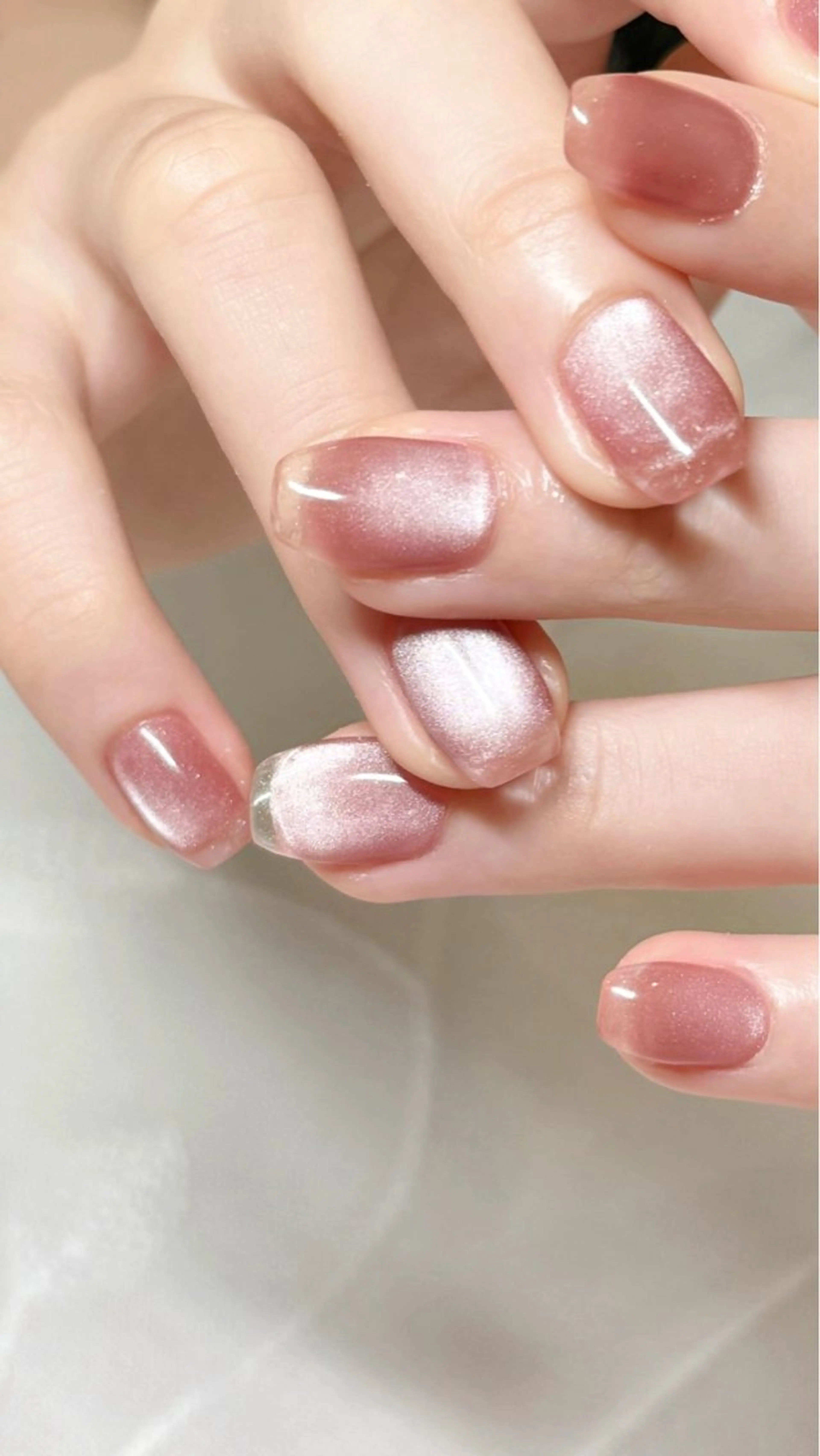 ネイル クリアネイル フレンチネイル マグネットネイル nail salon neige所属・ジェムネイル Risa.のネイルデザイン