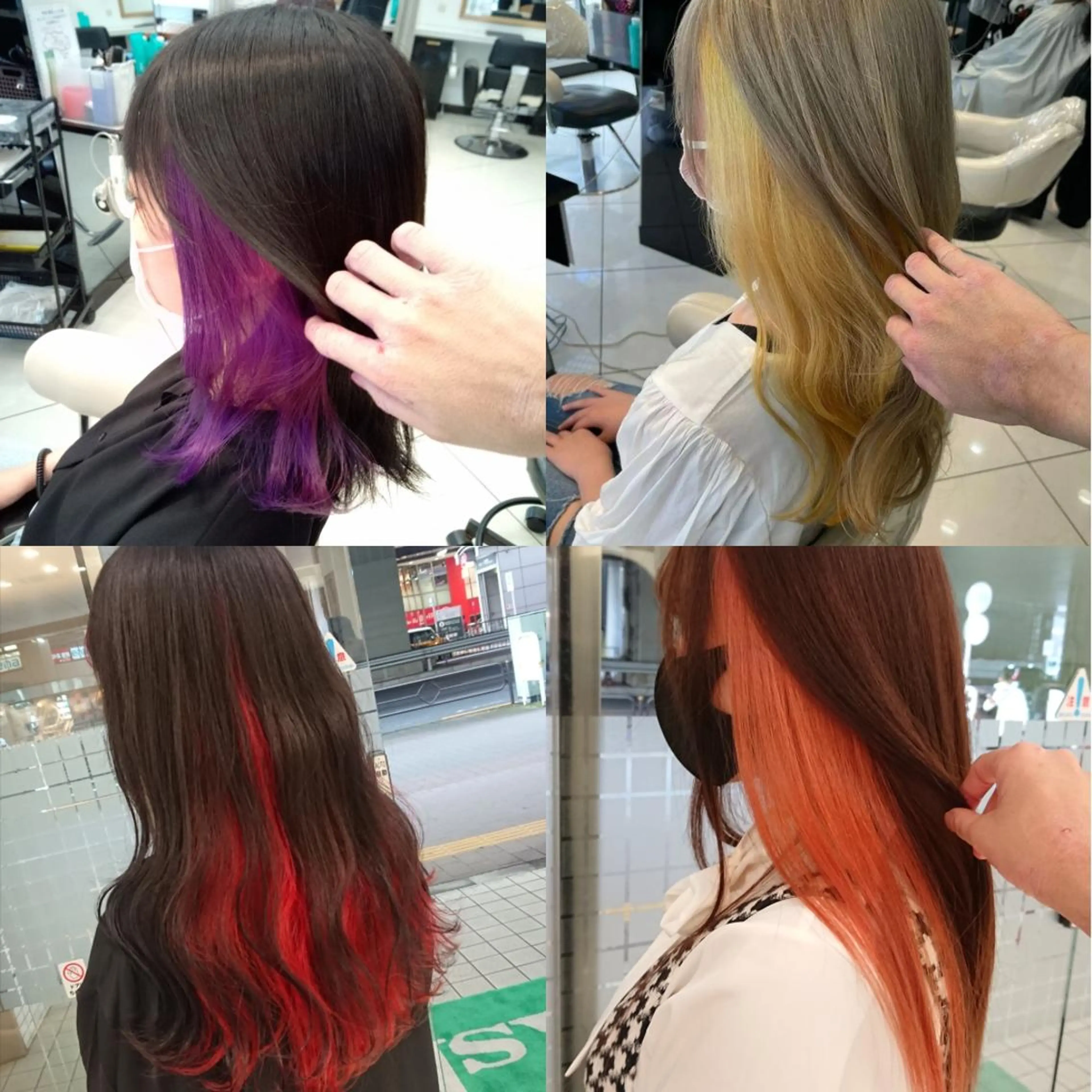 ミディアム パーマ ヘアカラー トリートメント あらげ 🌈推しカラー🌈ᵕのヘアスタイル
