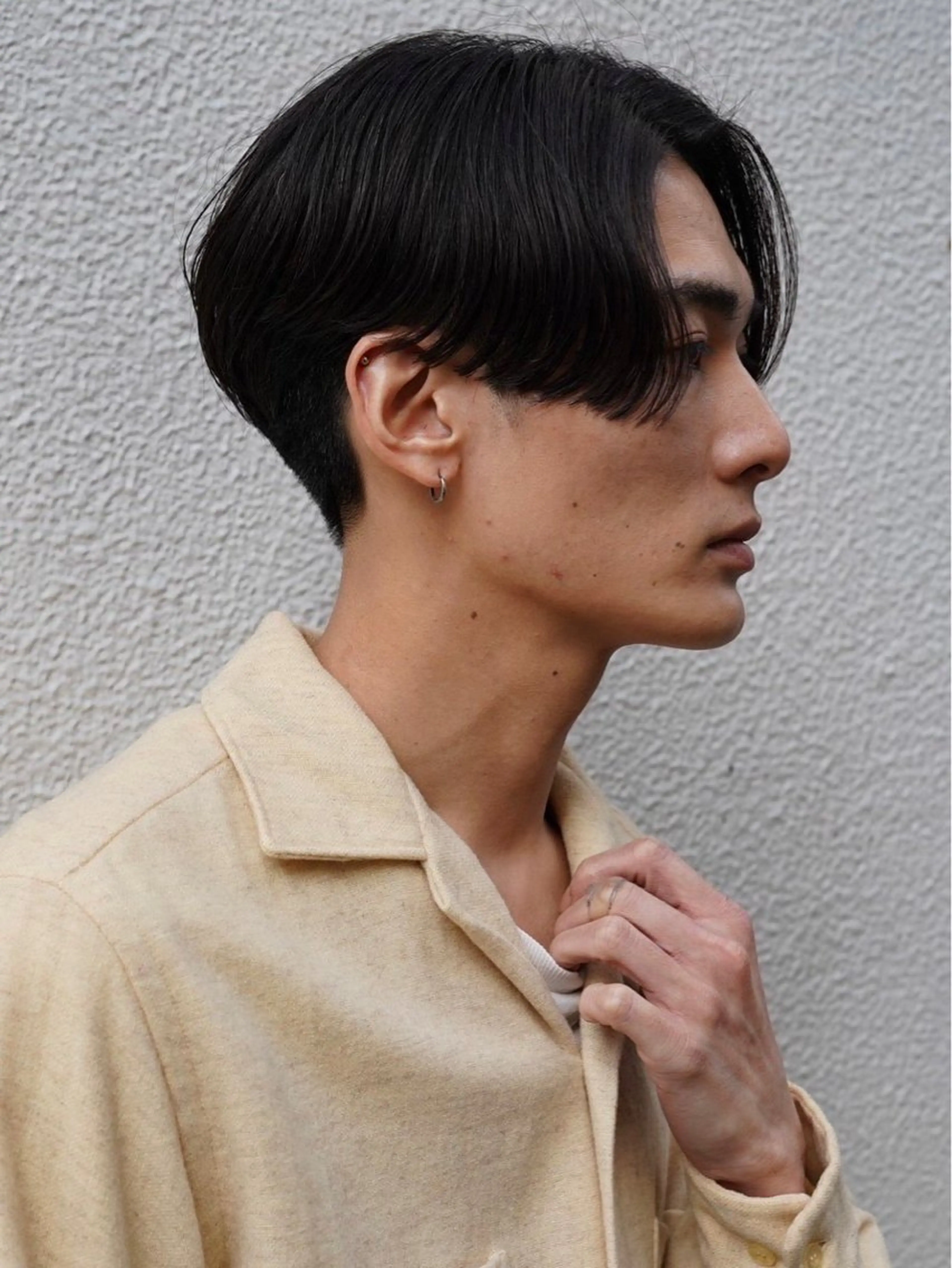ショート カラー パーマ メンズ キッズ メンズパーマ ニュアンスパーマ 岩本晴佳/波巻きパー マ/フェザーパーマのヘアスタイル