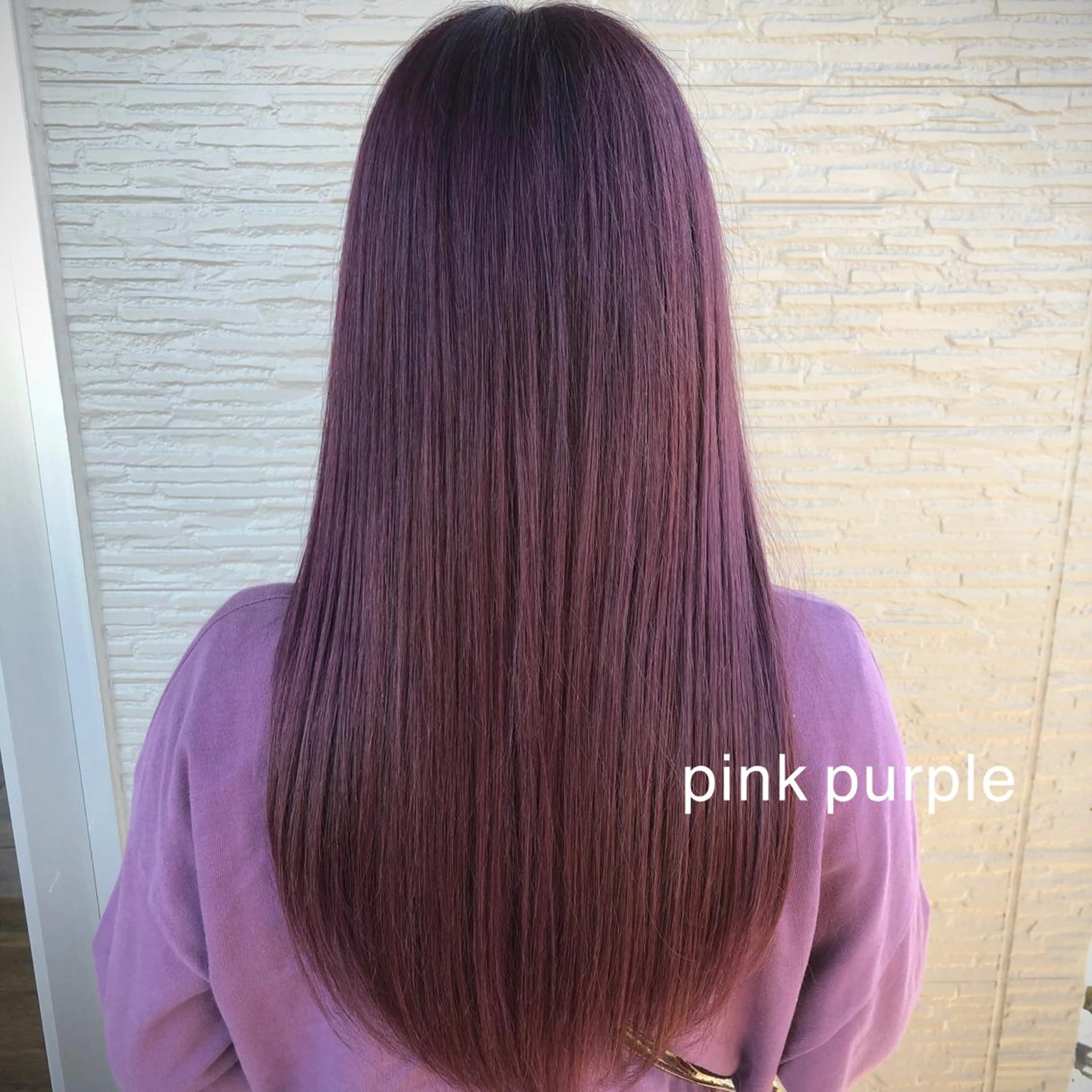 ロング カラー ブリーチ ピンクカラー ピンクパープル パープルカラー 4-rest garden （フォーレストガーデン）所属・金井 直樹のヘアスタイル