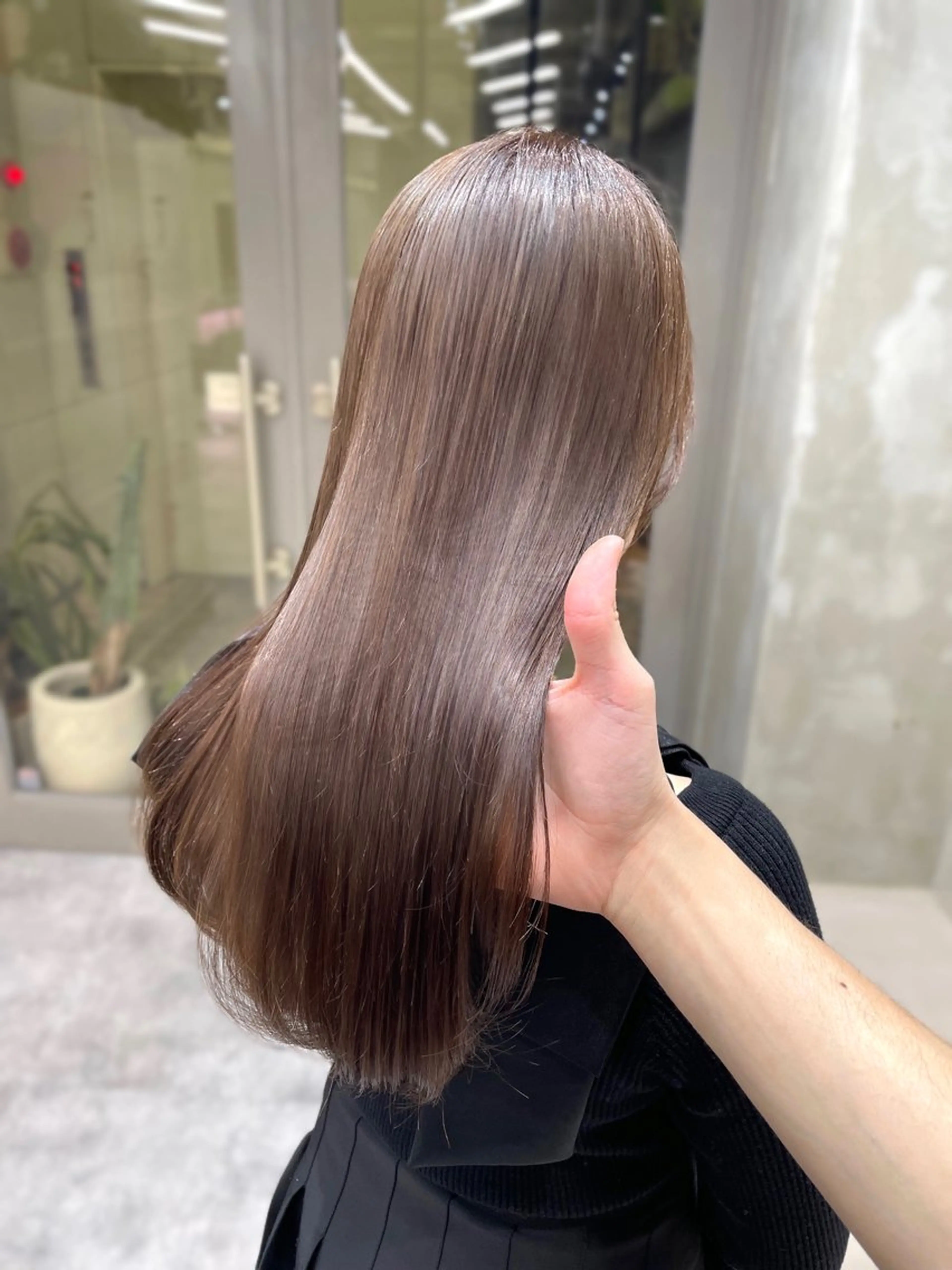 セミロング カラー ヘアアレンジ 透明感カラー the path shogo🌻のヘアスタイル