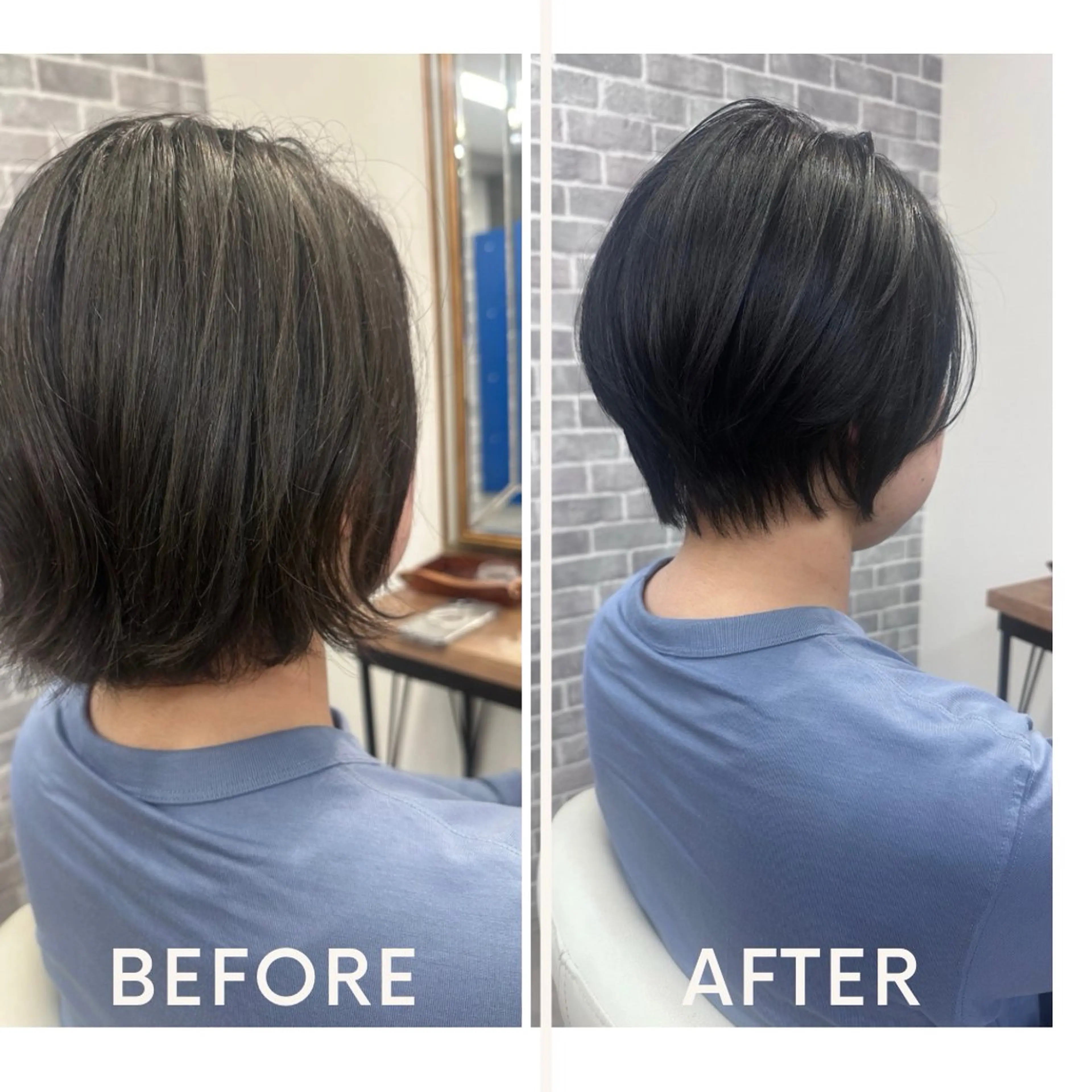 ショート カット ヘアカラー トリートメント Noy所属・Noyヨシモト ヒロトのヘアスタイル