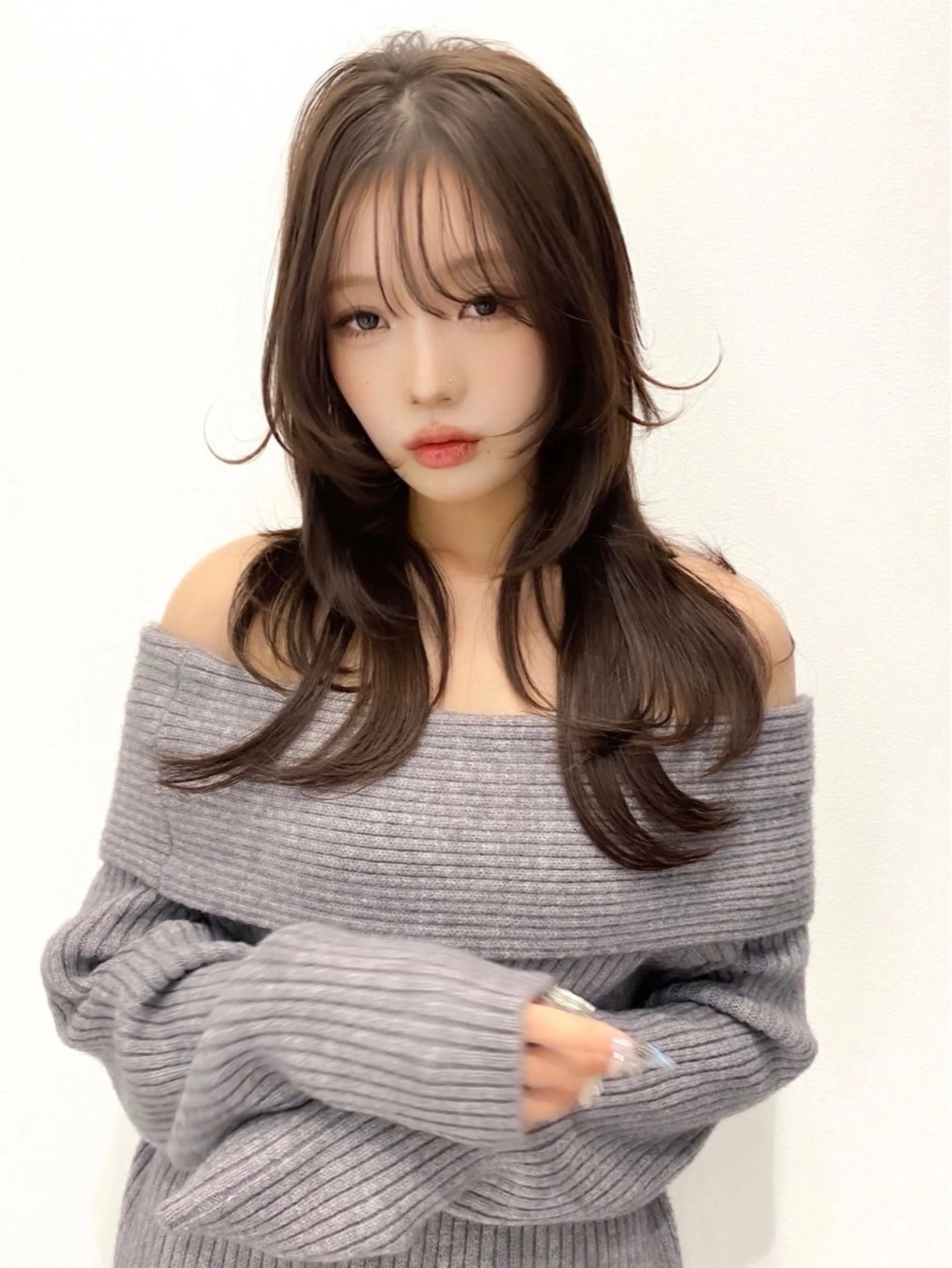 ロング ヘアカラー ヒメザキ ユリのヘアスタイル