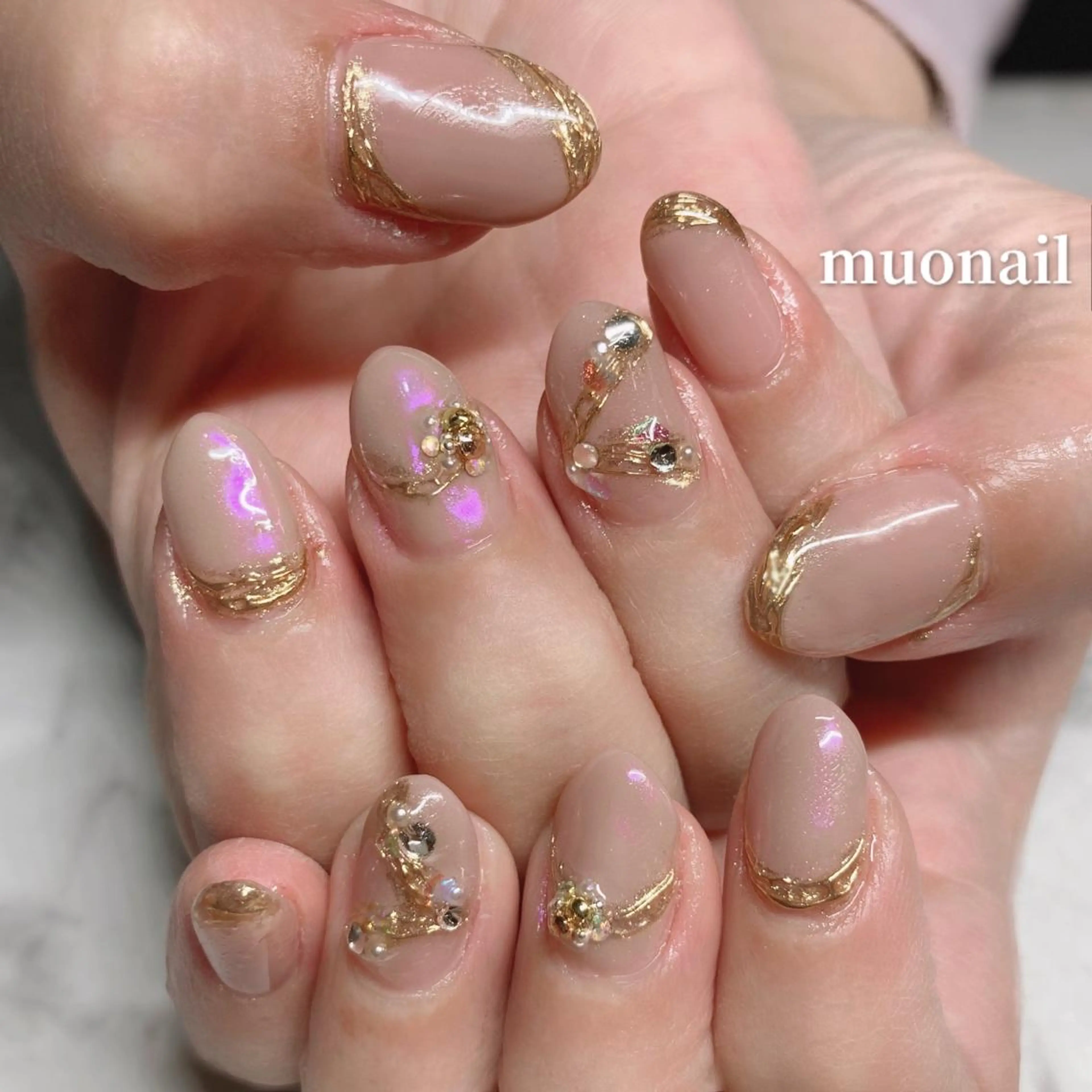ネイル キラキラネイル 冬ネイル クリスマス Sand by muoのネイルデザイン