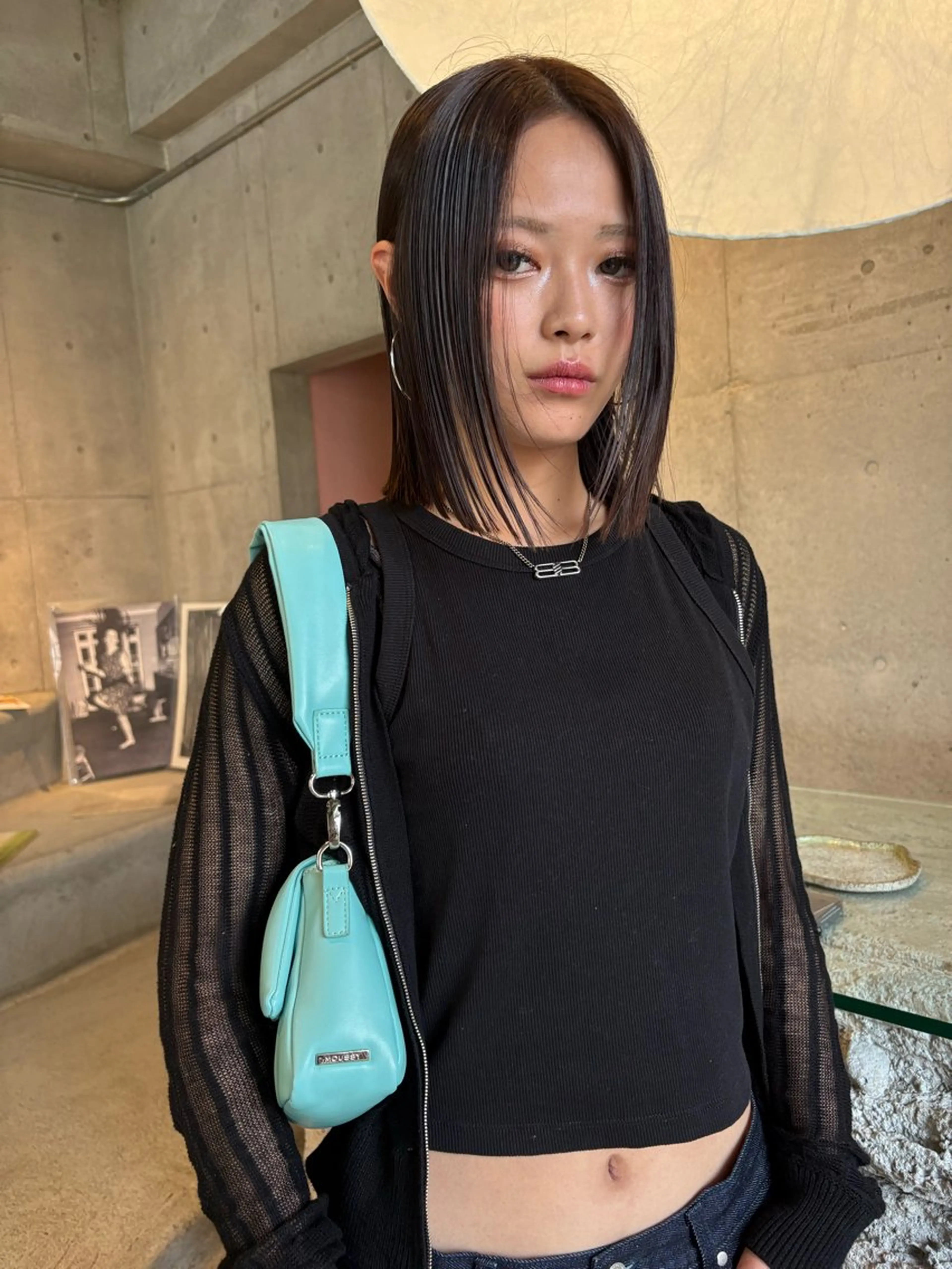ミディアム カラー 後藤 里奈のヘアスタイル