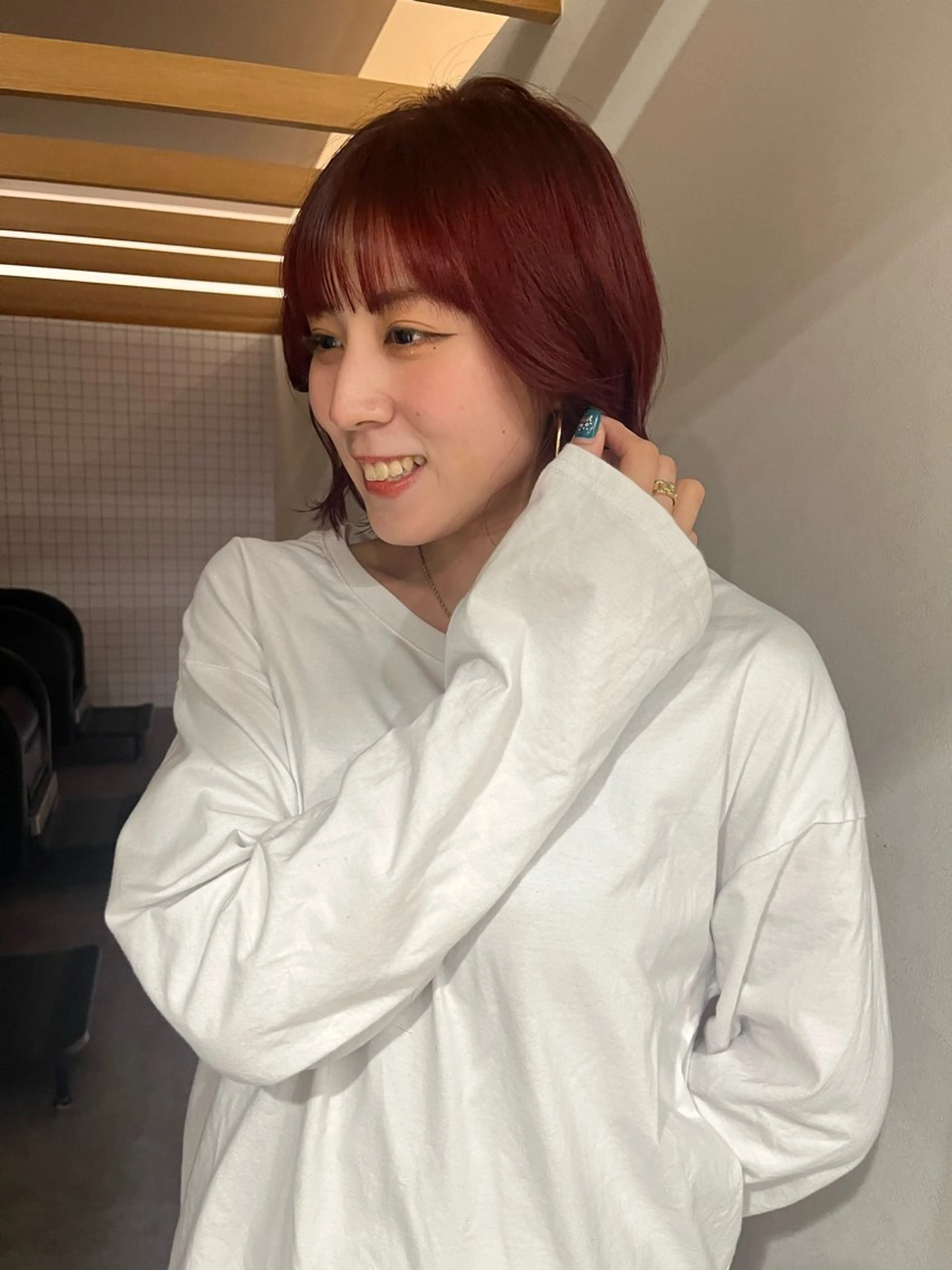 ショート カラー ヘアアレンジ 酒井 美里のヘアスタイル