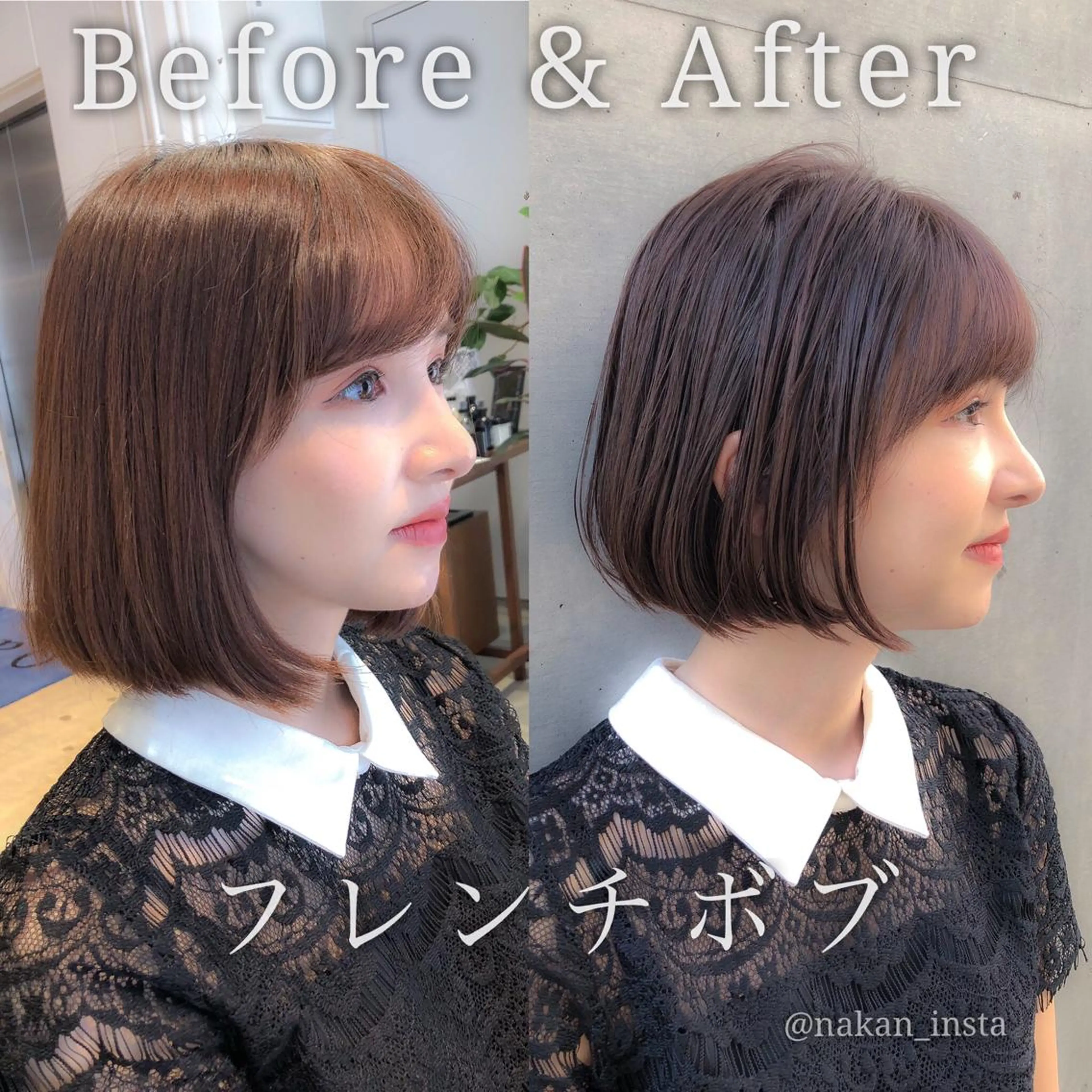 ショート カラー 顔周りレイヤー/ボブ 銀座✨中野まさひろのヘアスタイル