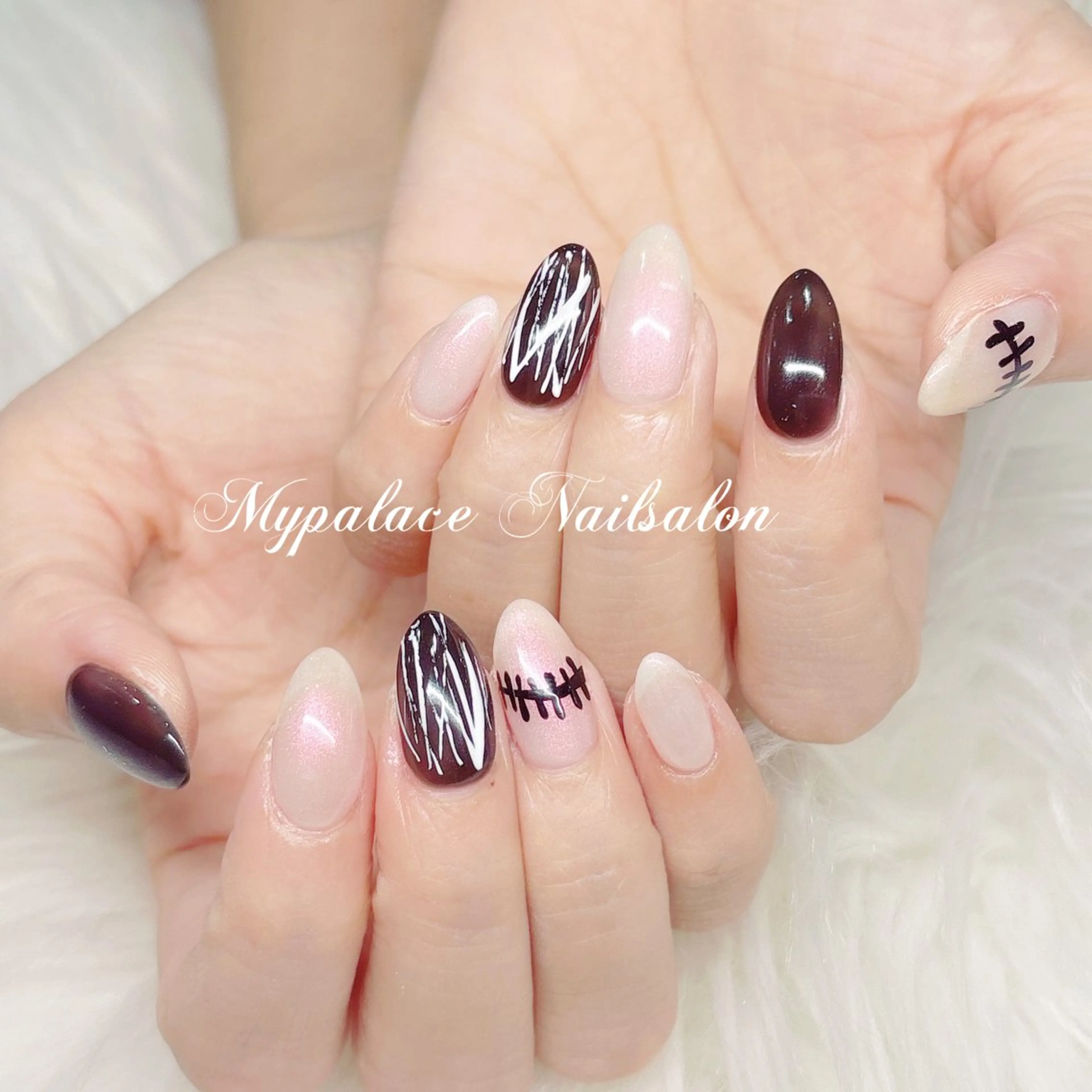 ネイル ハロウィン シンプルネイル ハンドネイル Yuis Nailスカルプ専門のネイルデザイン