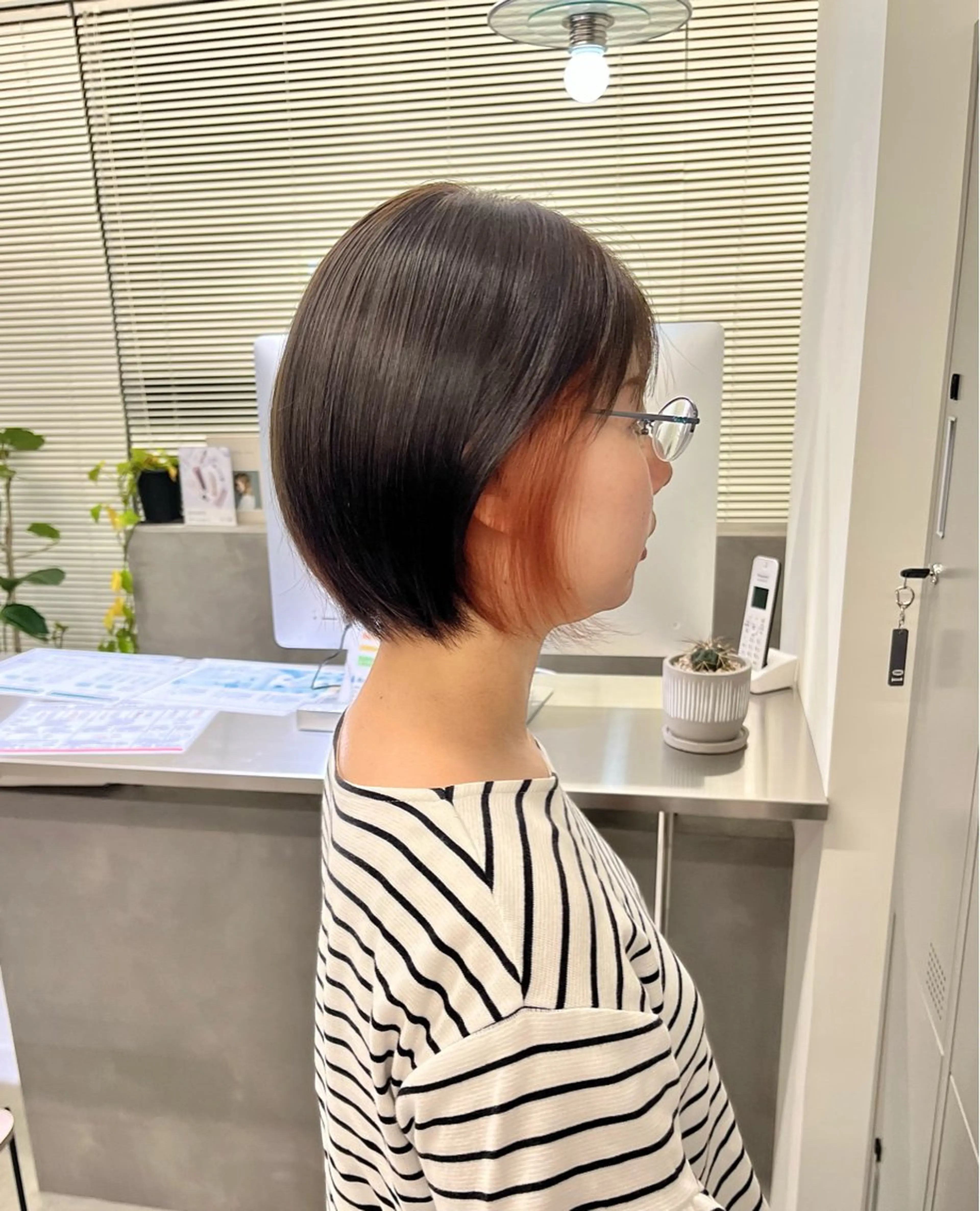 ショート ショートボブ ボブ くびれヘア ショートヘア ヘアカラー トリートメント 鈴村祐也/ショート /縮毛矯正のヘアスタイル