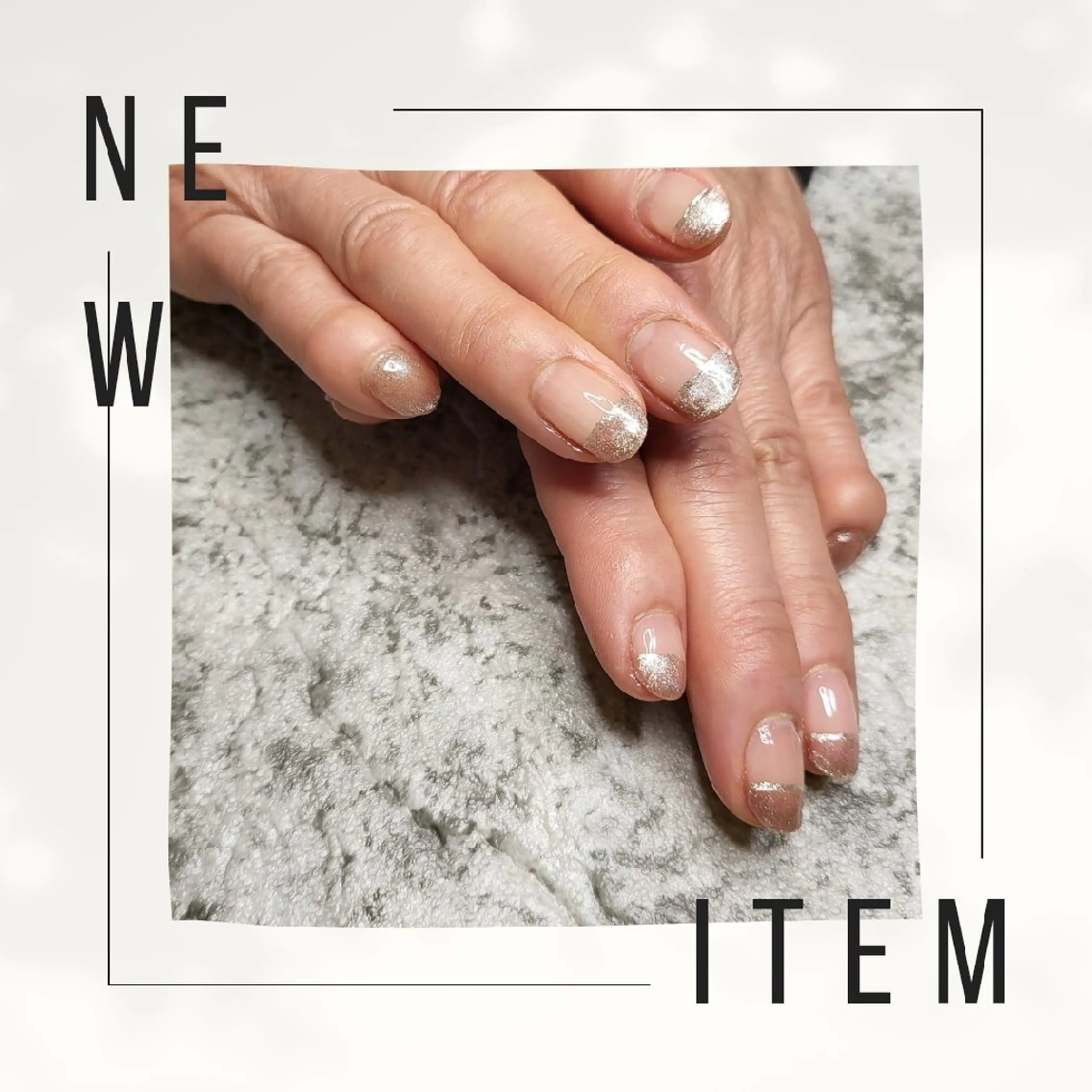 ネイル フレンチネイル ゴールド マグネットネイル nail イロドリのネイルデザイン