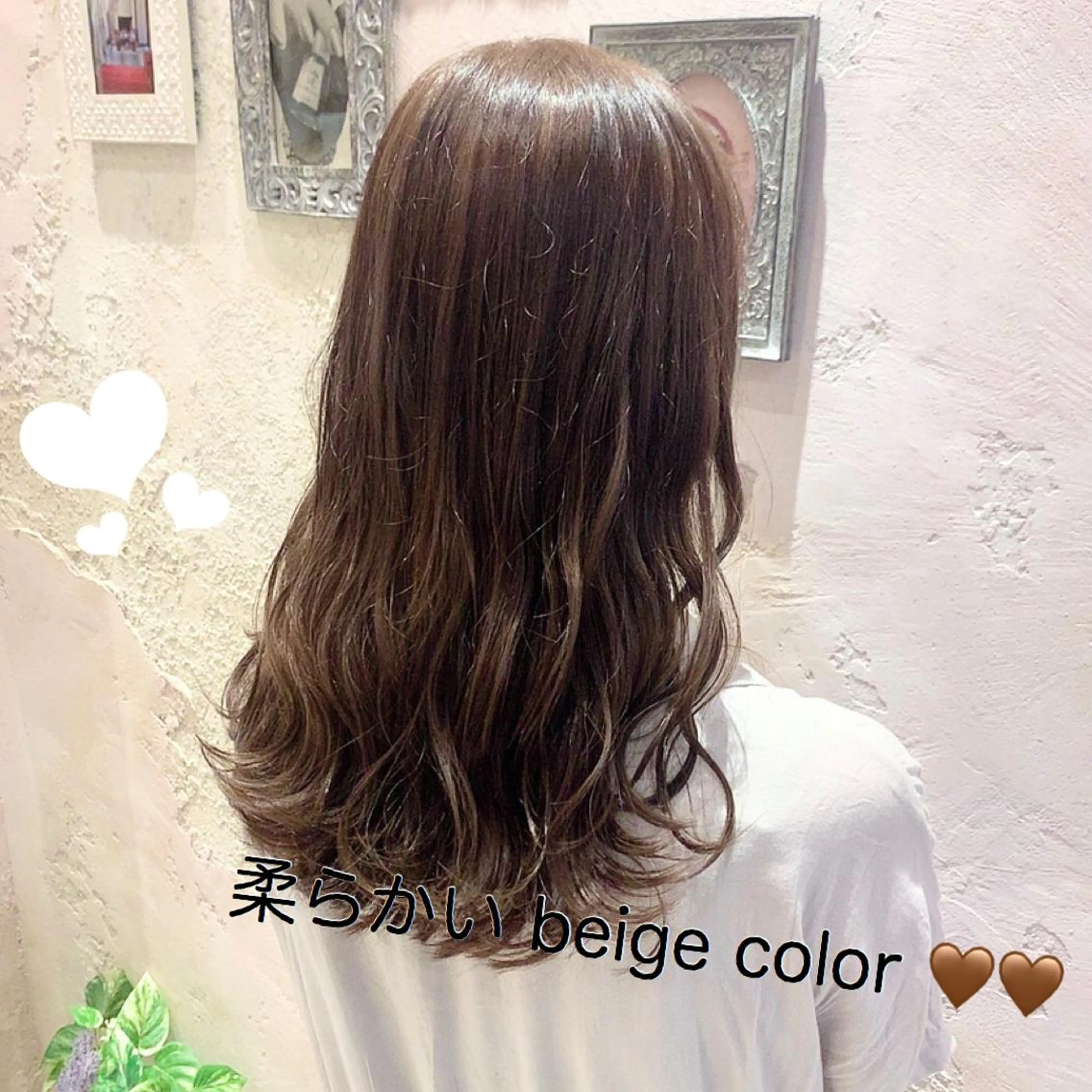セミロング カラー パーマ ヘアアレンジ ベージュカラー 韓国ヘア特化型美容師 カワノマイ🇰🇷のヘアスタイル