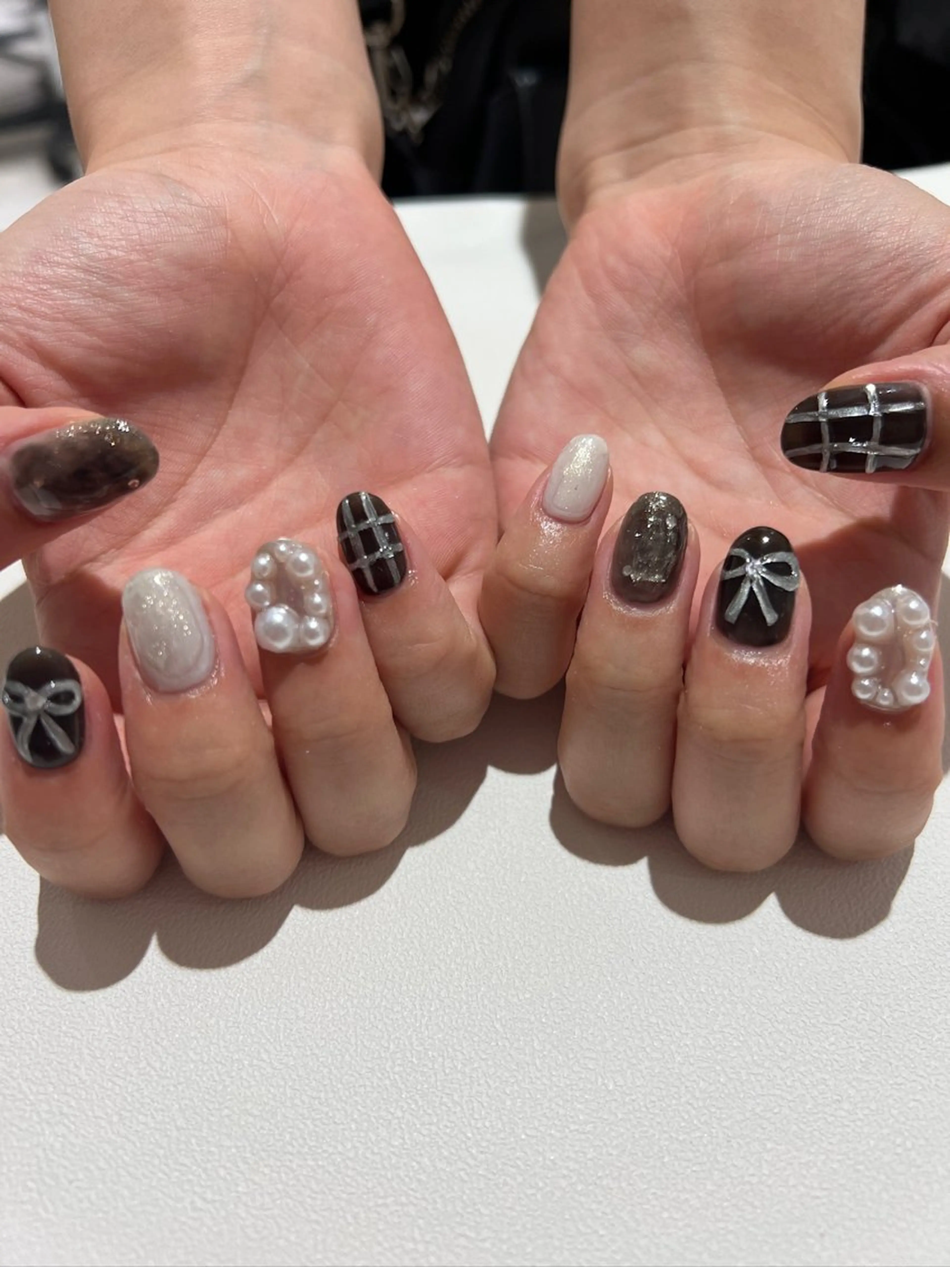 ネイル 韓国ネイル ハンドネイル 個性派ニュアンス nuts nail所属・【池袋】nuts nail　なつみのネイルデザイン