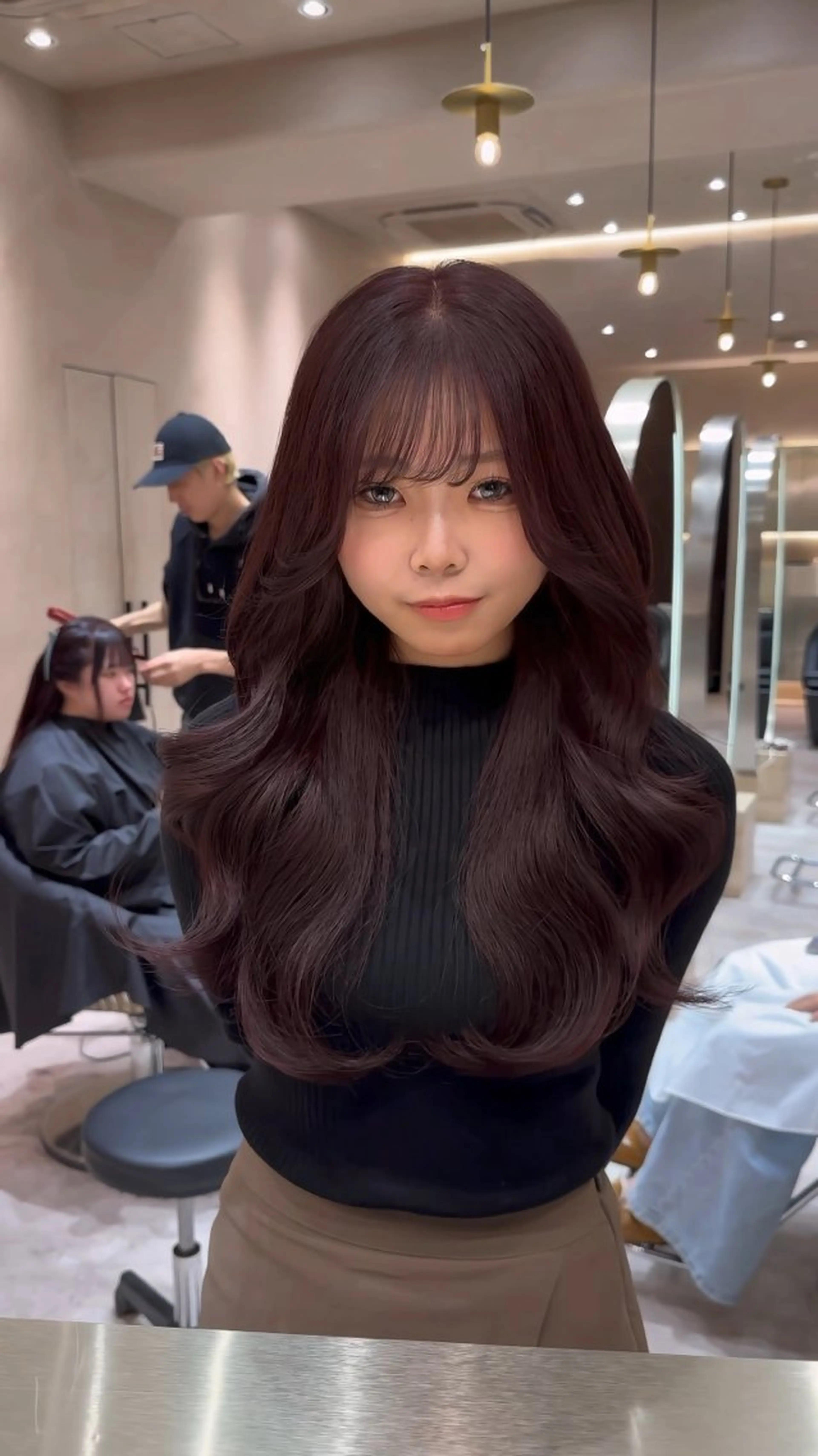 セミロング カット ヘアカラー トリートメント 韓国ヘア/ベージュ カラー/髪質改善/涼のヘアスタイル