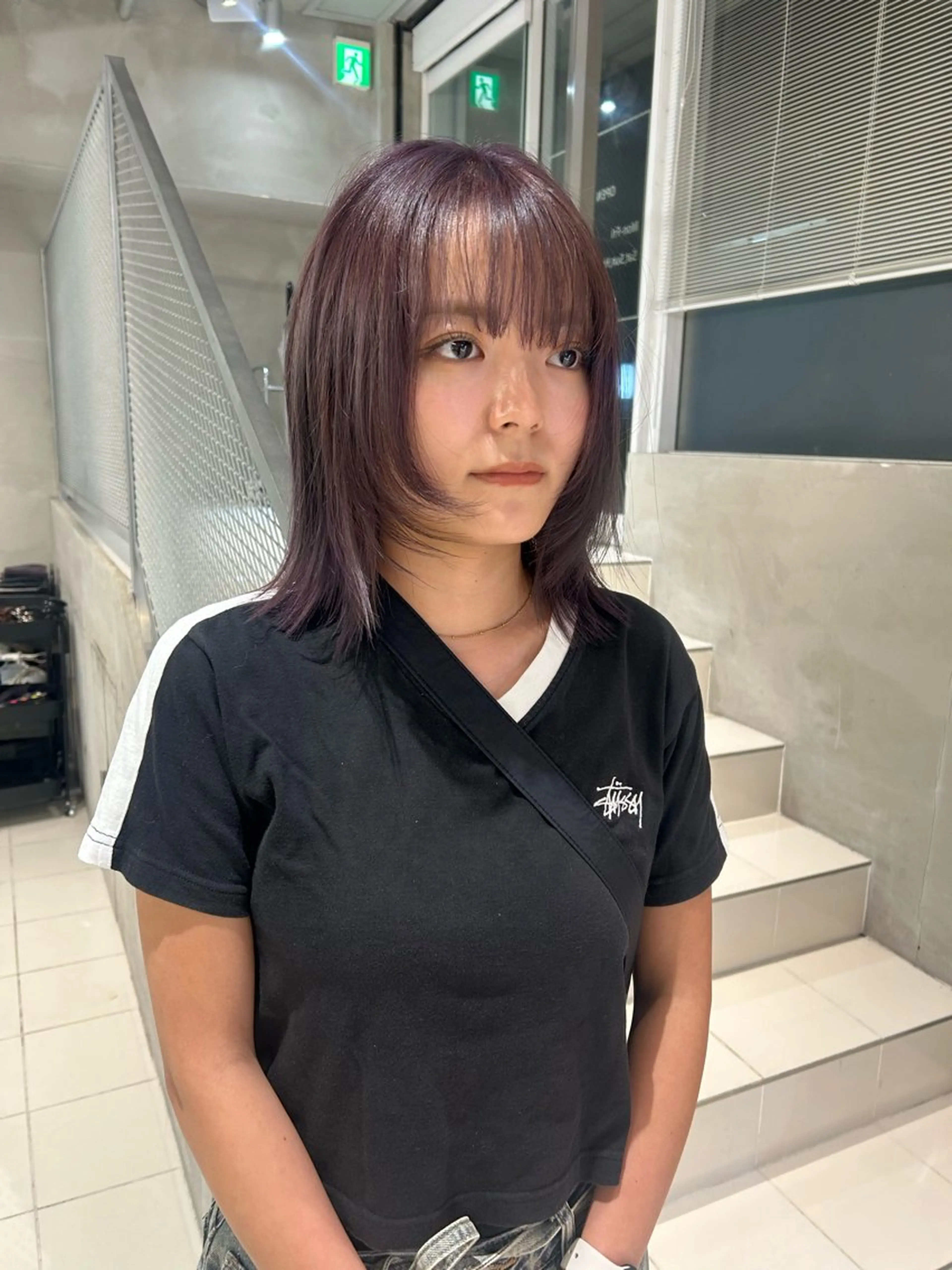 ミディアム カラー グレージュ ラベンダーカラー ラベンダーグレージュ ラベンダーグレー ヘアカラー 透明感カラー🫧 nanohaのヘアスタイル
