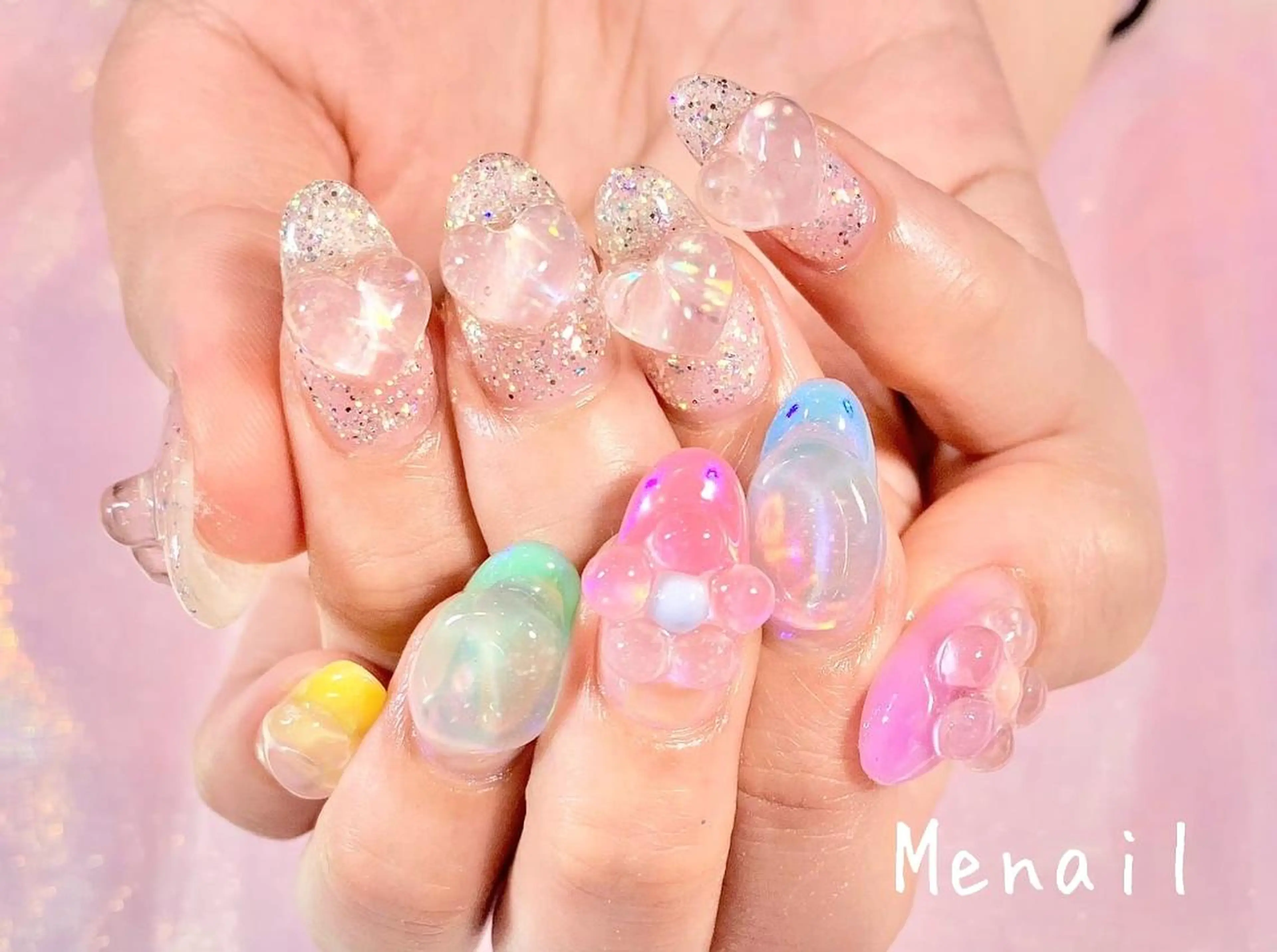 ネイル ハンドネイル 🤍POP可愛い🧸 Menailのネイルデザイン