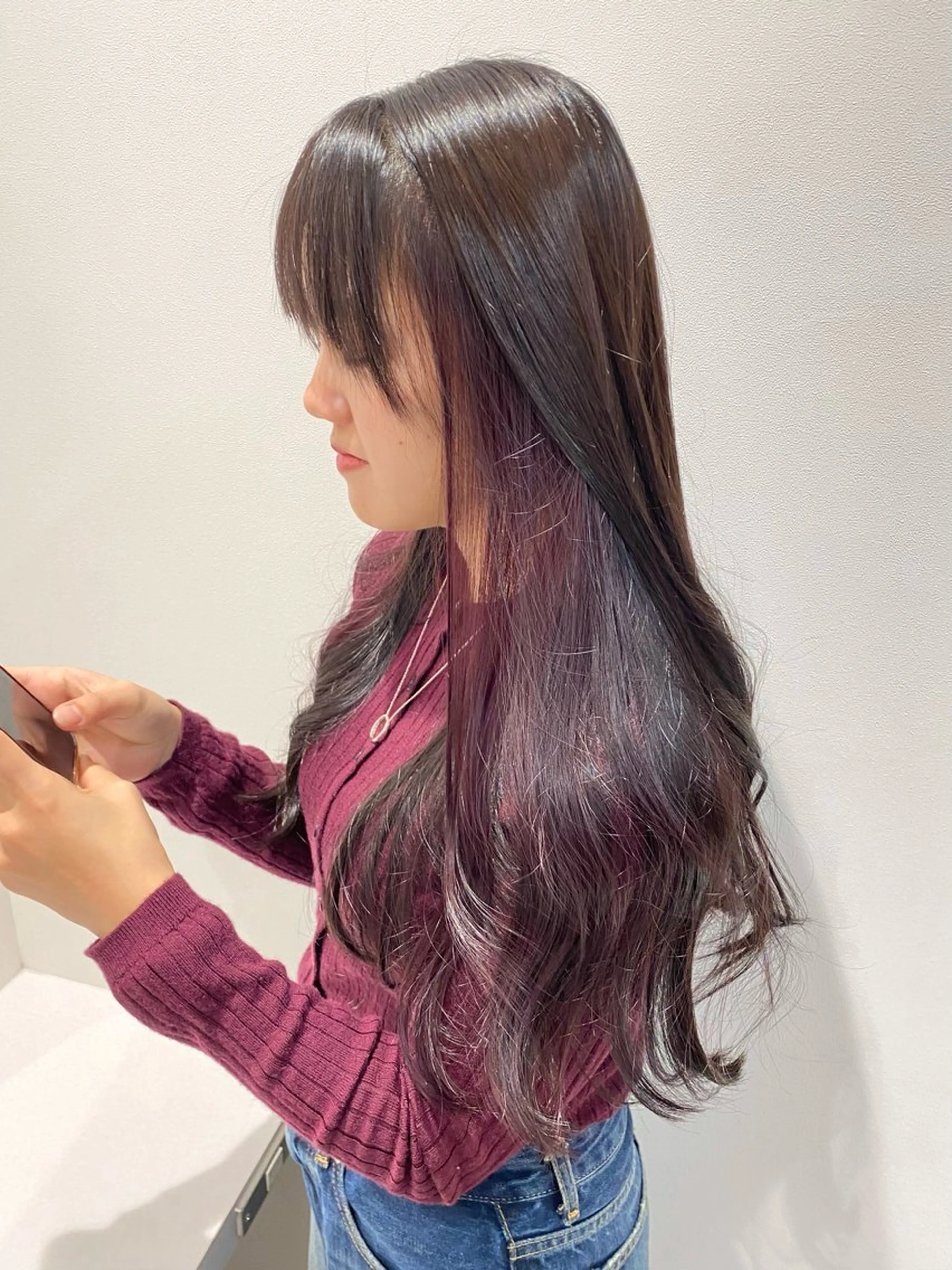 ロング カラー カット ヘアカラー トリートメント 髪質改善水素TR× レイヤーカット/熊澤のヘアスタイル