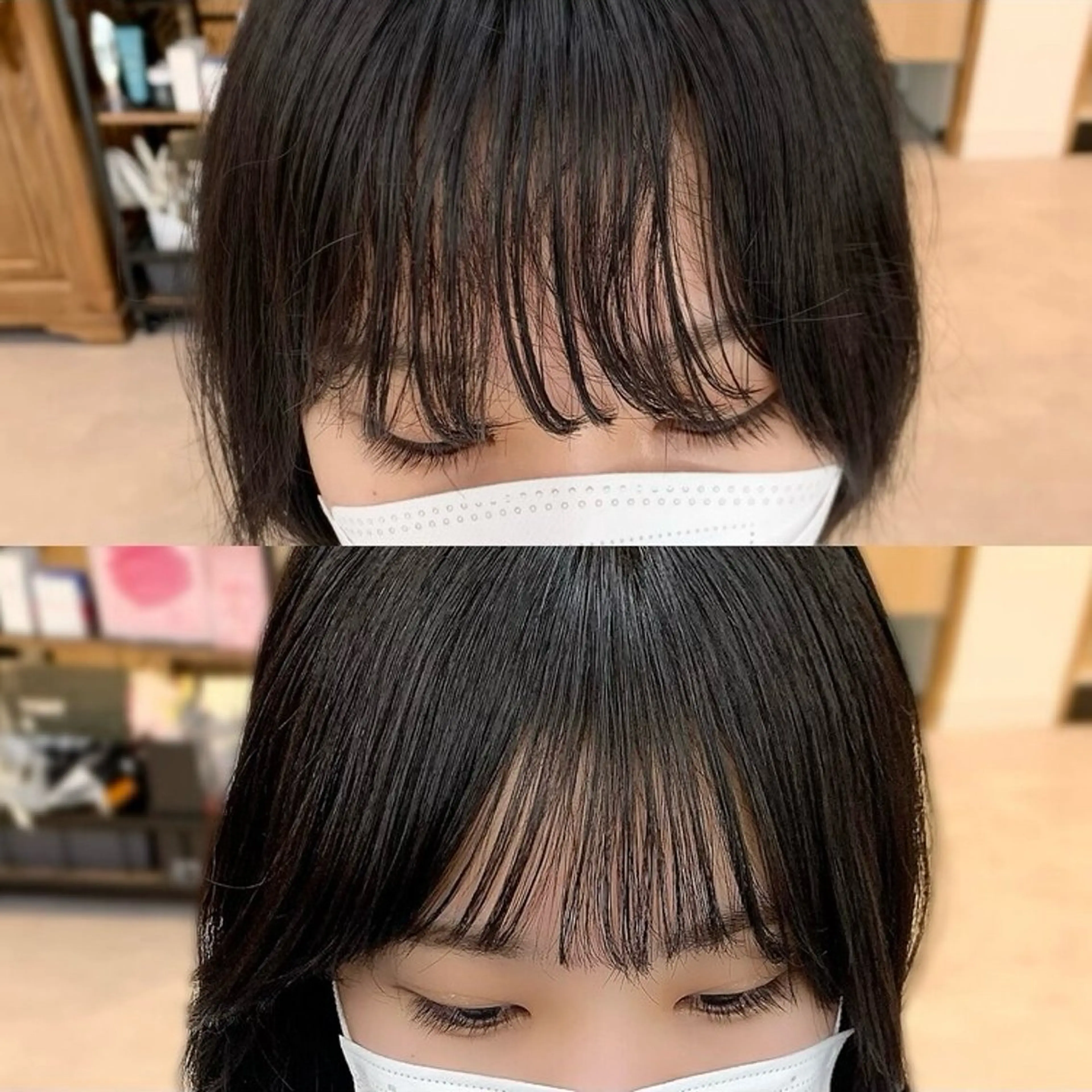 【自然にまとまる、うねりゼロの前髪に💍】前髪縮毛矯正 ＋ 前髪カット ✂︎の写真