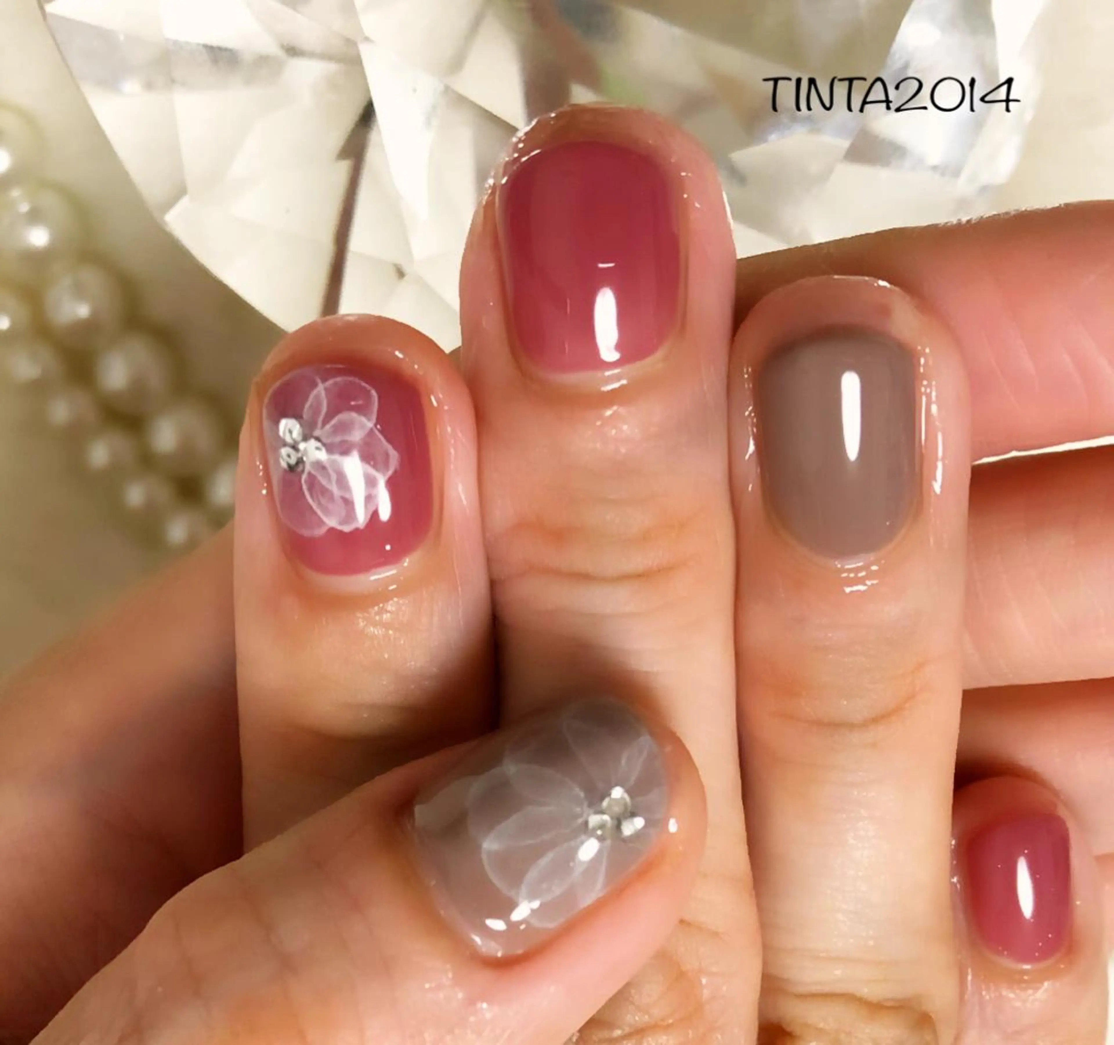 ネイル ピンク ネイルサロン ティンタ所属・馬場 典子のネイルデザイン