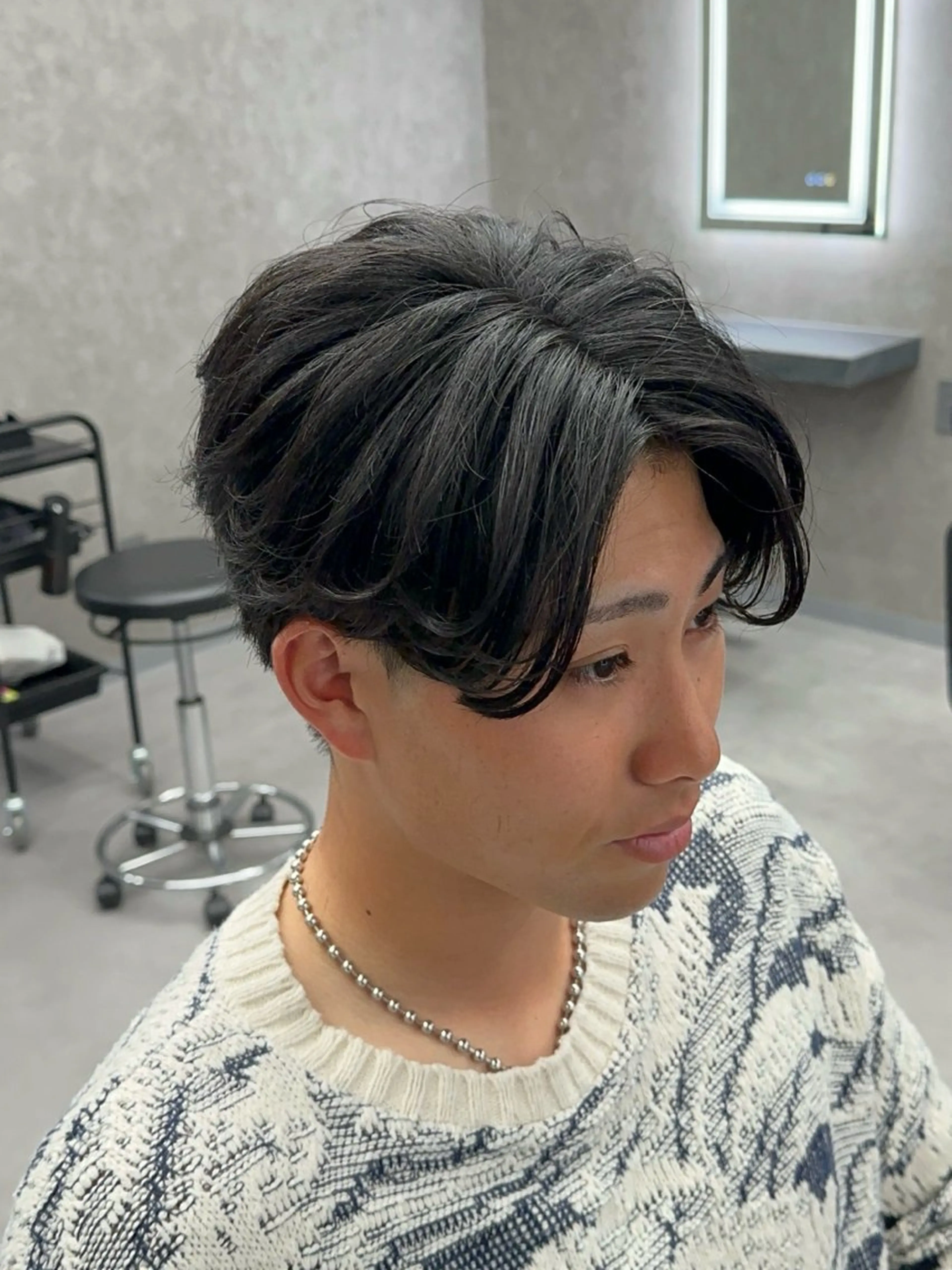 カラー パーマ メンズ メンズパーマ ニュアンスパーマ カット パーマ 札幌メンズヘア指名 No.1光👑👑のヘアスタイル