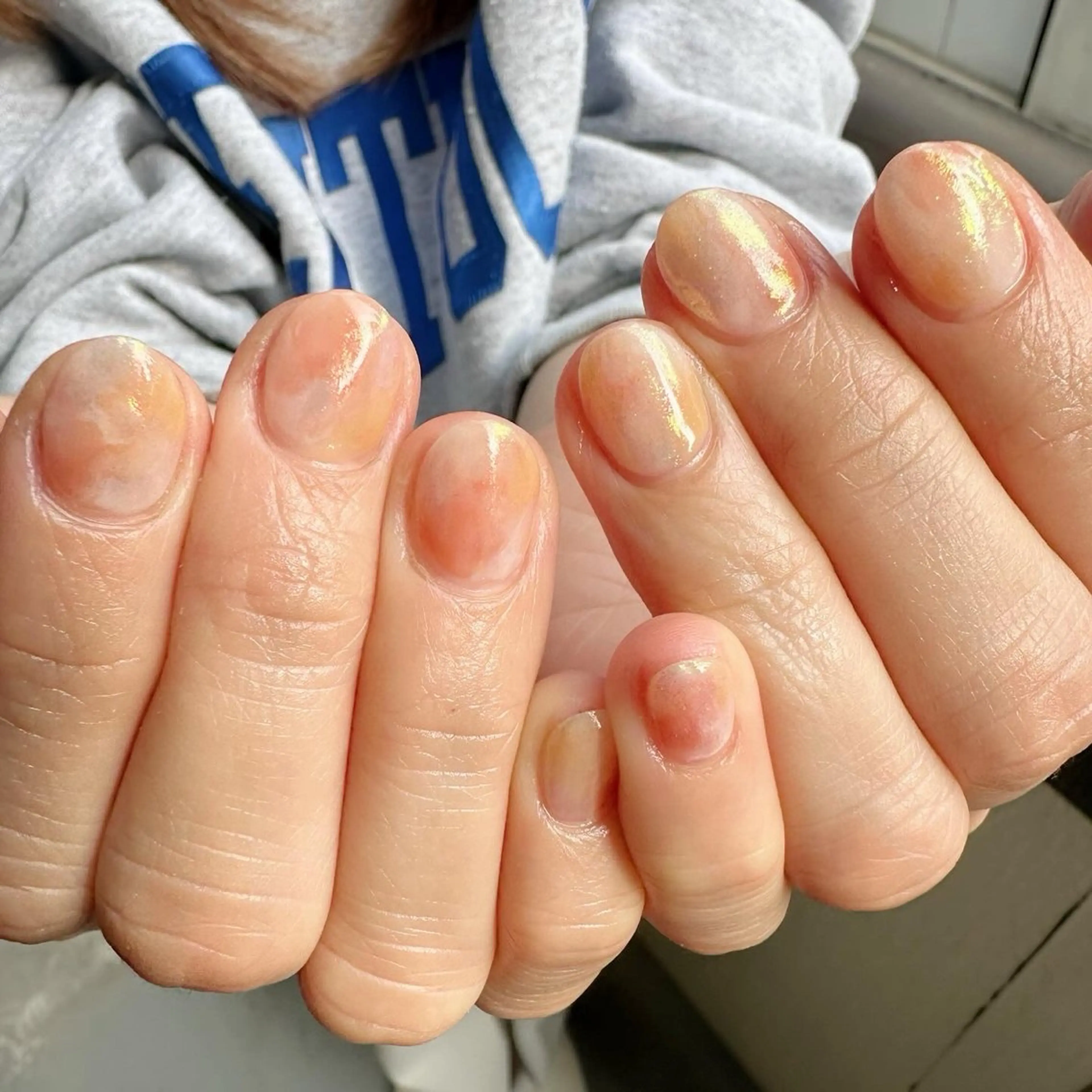 ネイル オーロラネイル 氷ネイル・うるうるネイル 韓国ネイル 大理石ネイル(マーブル) ミラーネイル 🪞KAPE NAIL 🪞のネイルデザイン