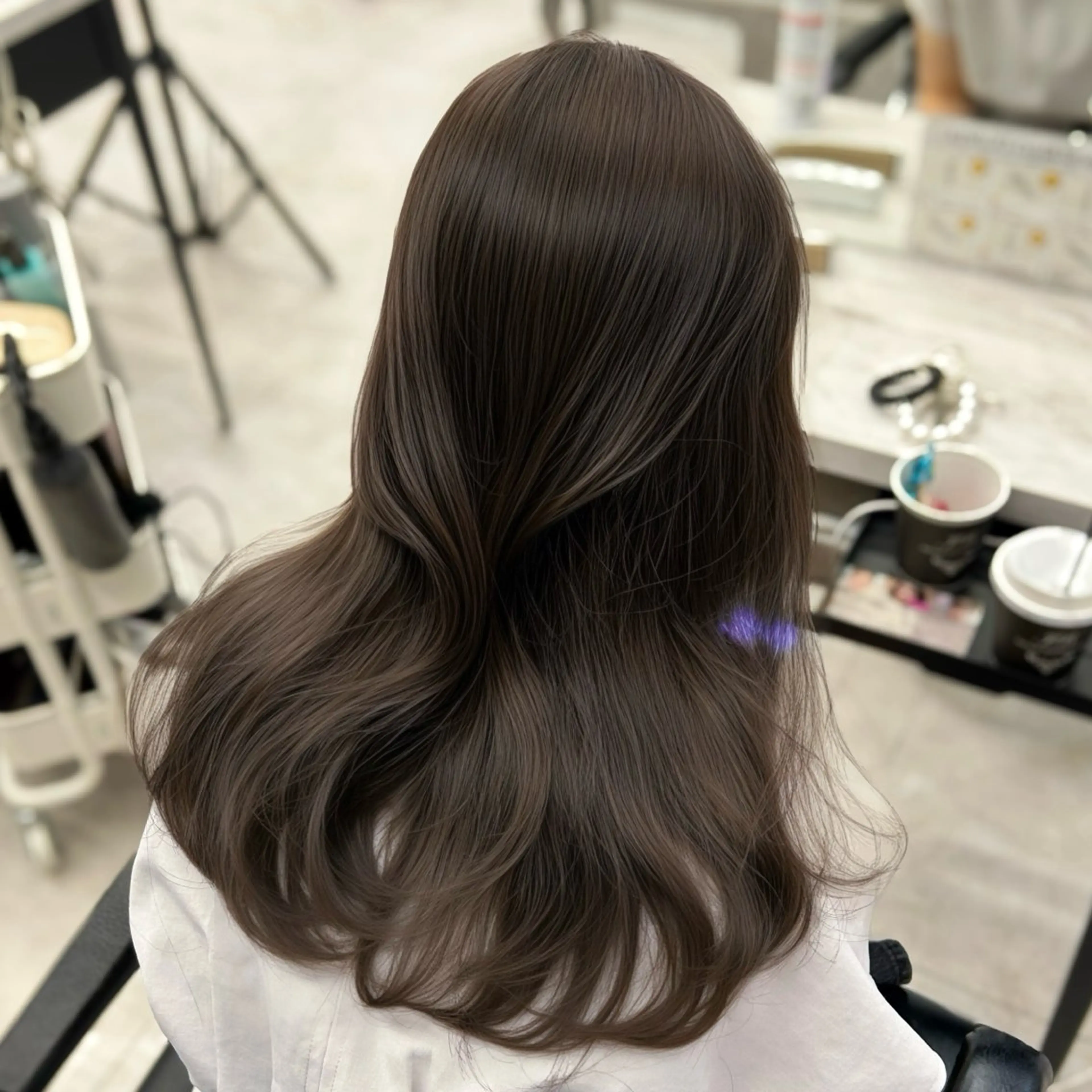 ミディアム カラー ブラウンカラー マロンブラウン ヘアカラー トリートメント 韓国ヘア／カラー 🇰🇷鈴木萌愛🩶のヘアスタイル