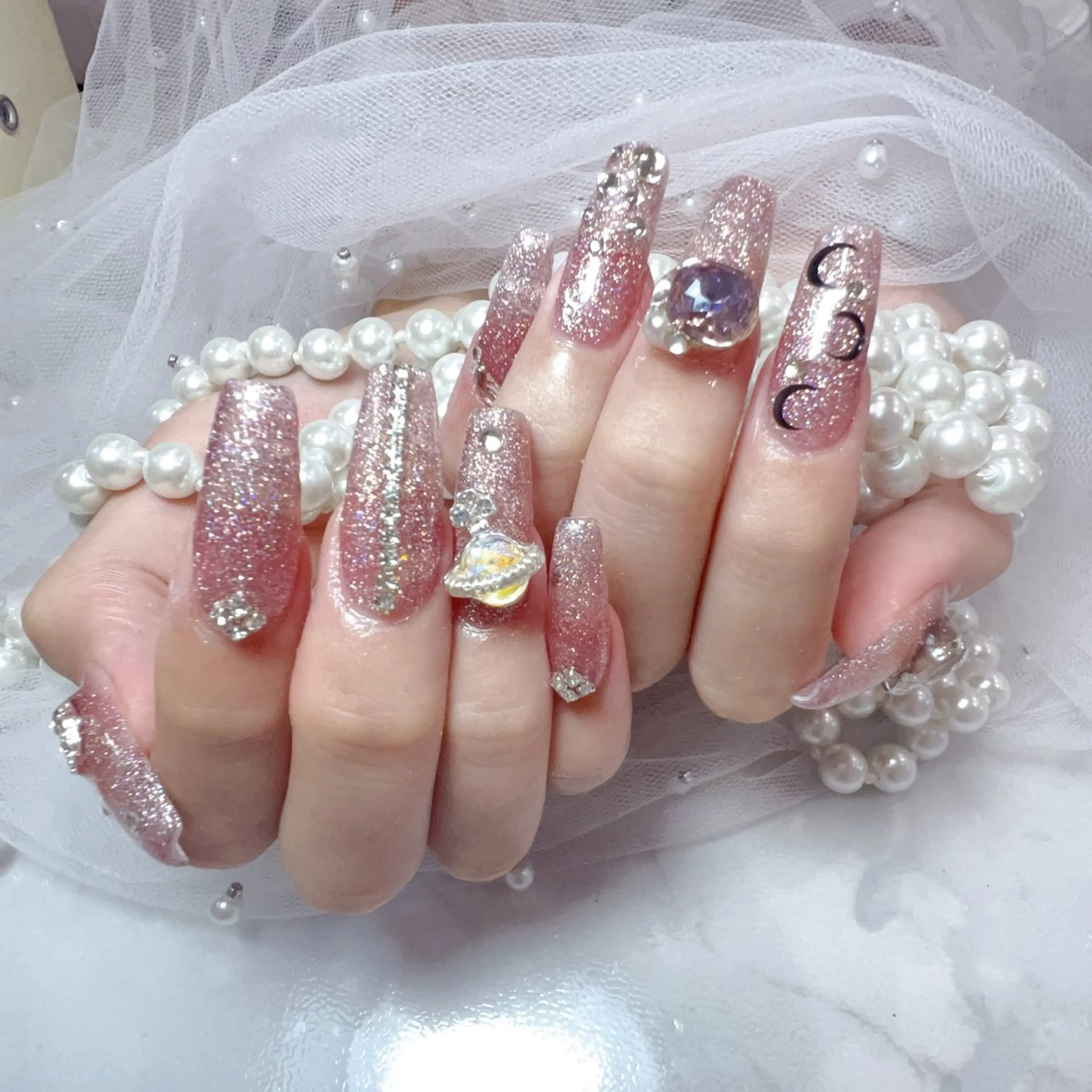 ネイル アートネイル フラッシュネイル フレンチネイル ジェルネイル ガラスフレンチ ハンドネイル You&Me Yukiのネイルデザイン