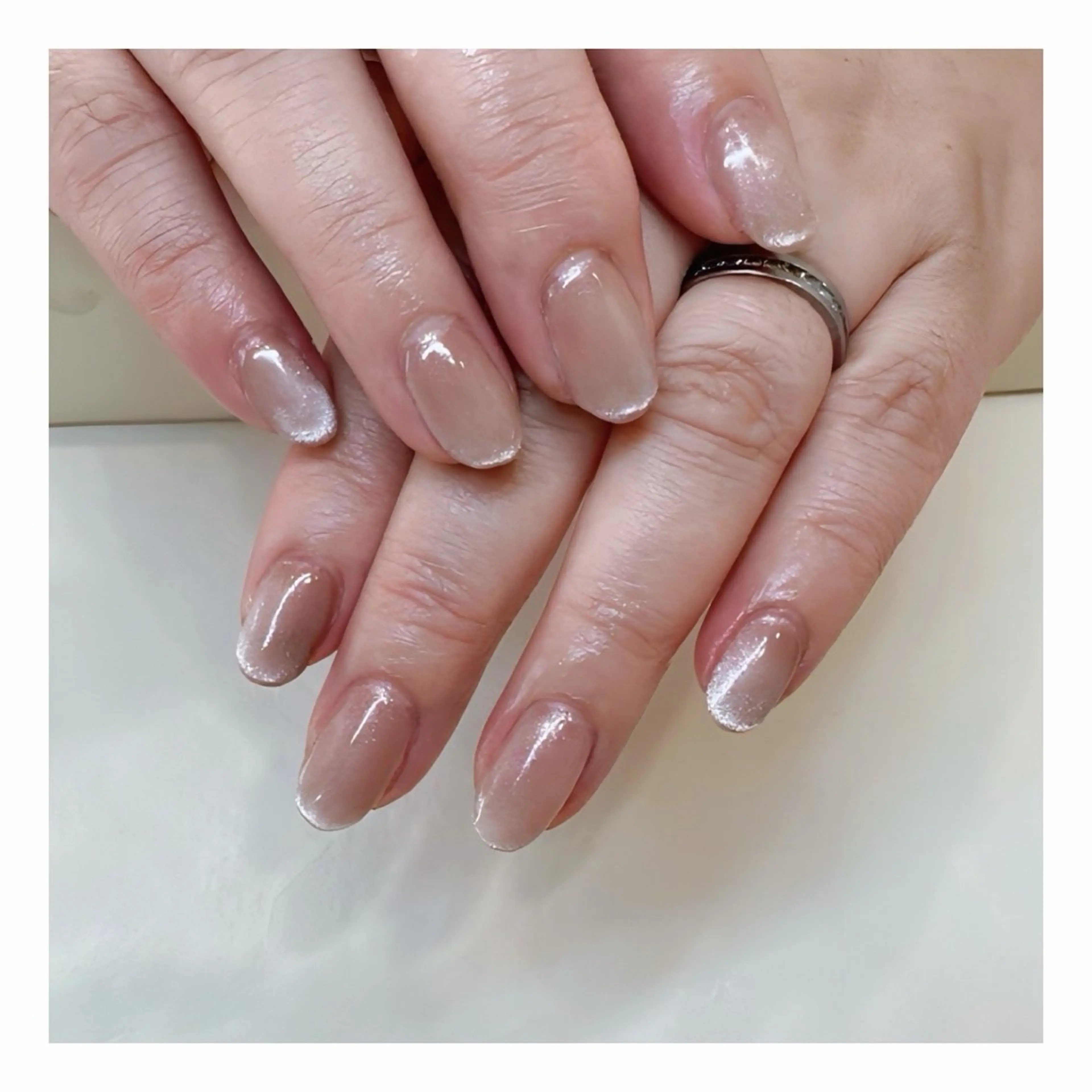 ネイル マグネットネイル ワンカラーネイル private nailsalonのネイルデザイン