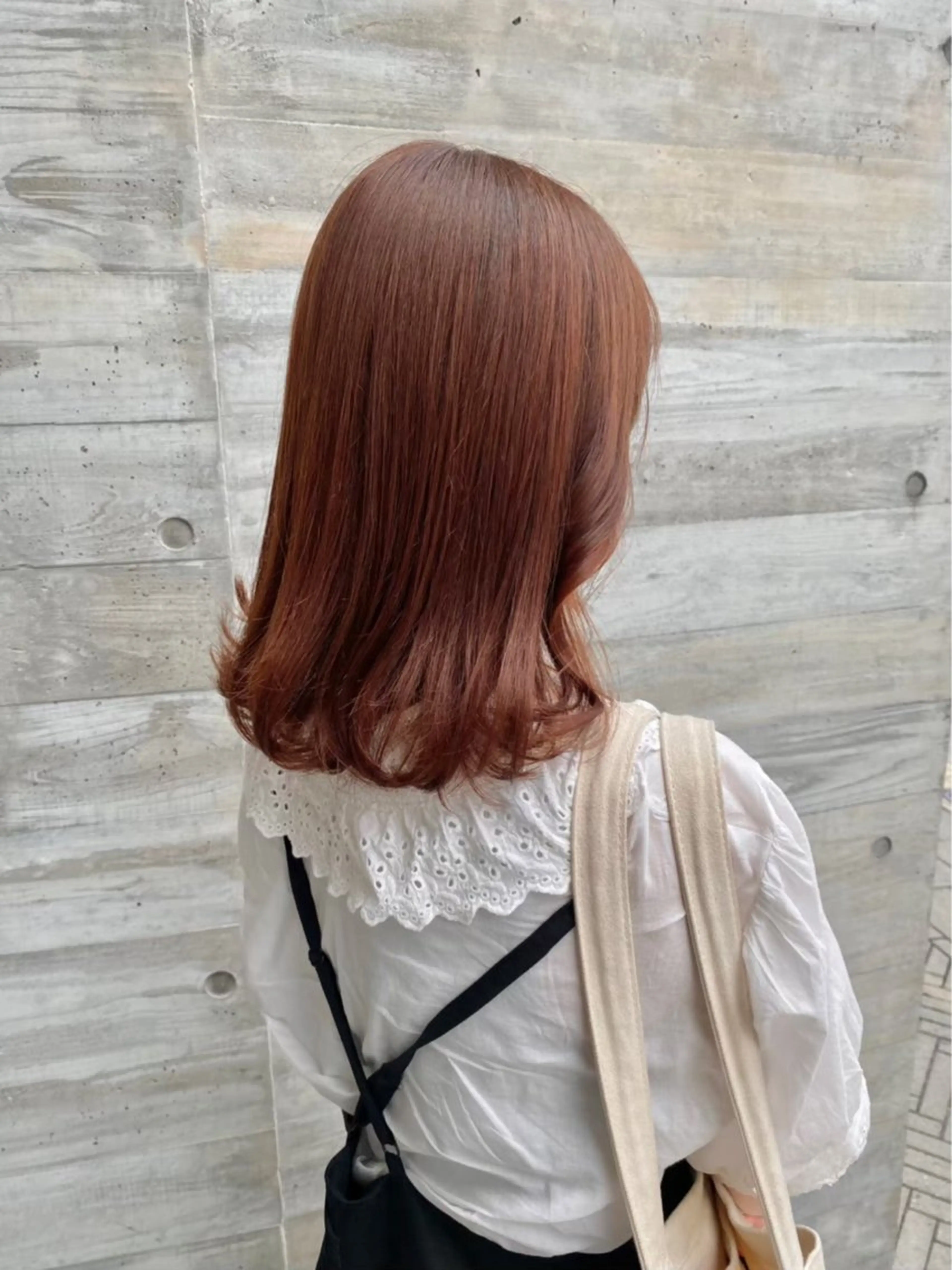 ミディアム カラー ブラウンカラー オレンジ オレンジブラウン ParveMix いしいまお🌼のヘアスタイル