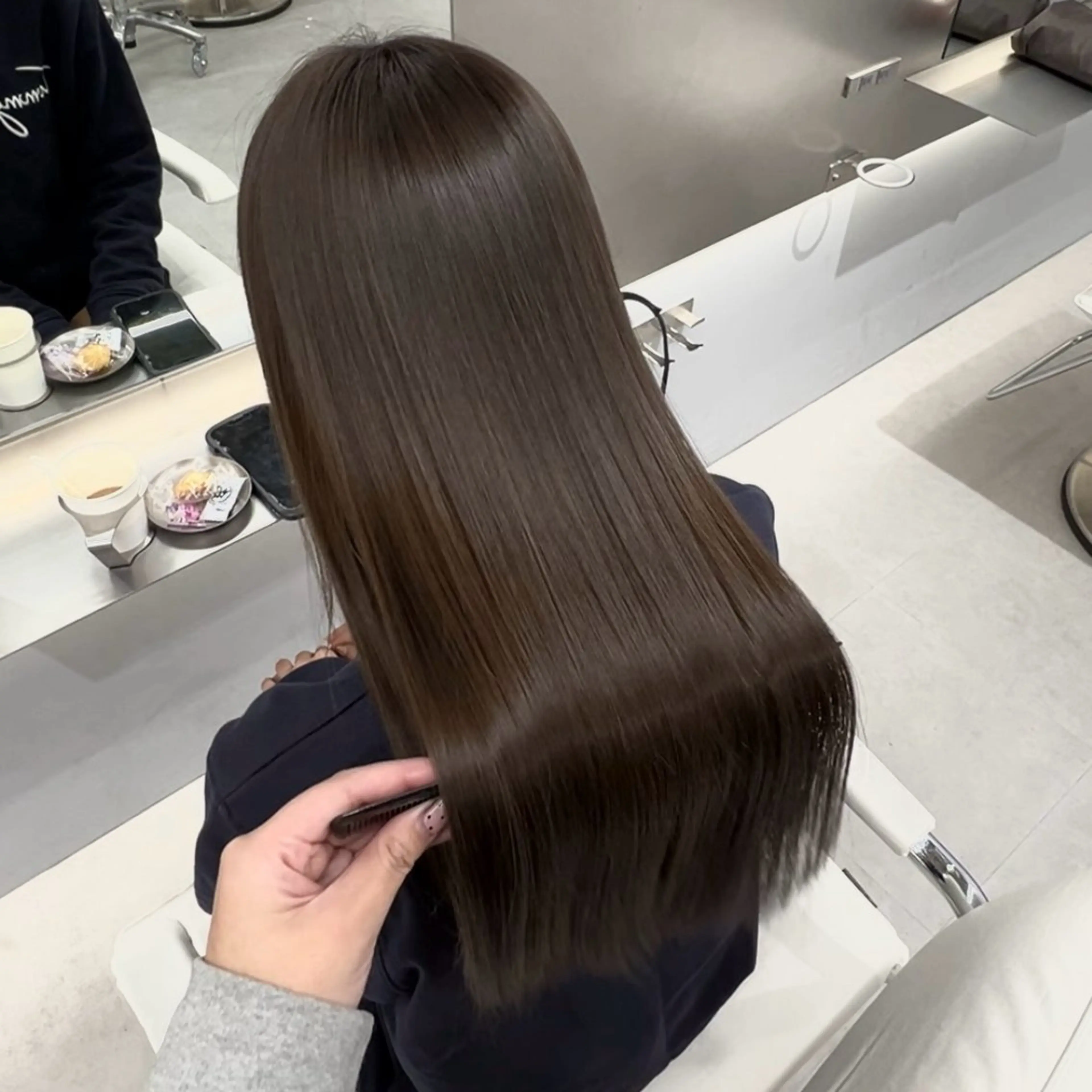 艶カラー＋髪質改善モアトリートメント🫧ྀི🌙の写真