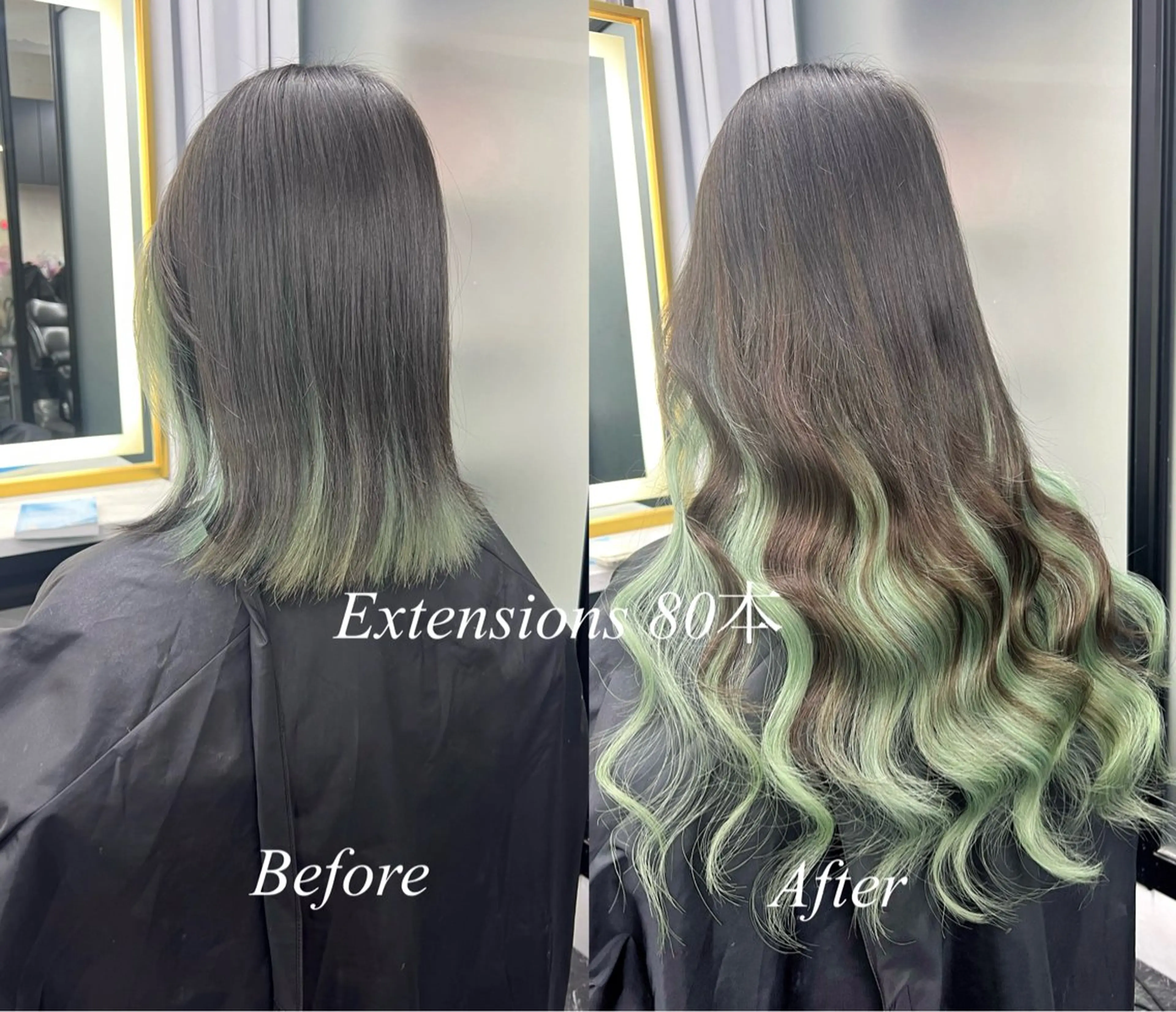 ロング カラー シールエクステ ハイトーンカラー エクステ ヘアカラー エクステ シールエクステ特化 ハイトーン、NANAのヘアスタイル