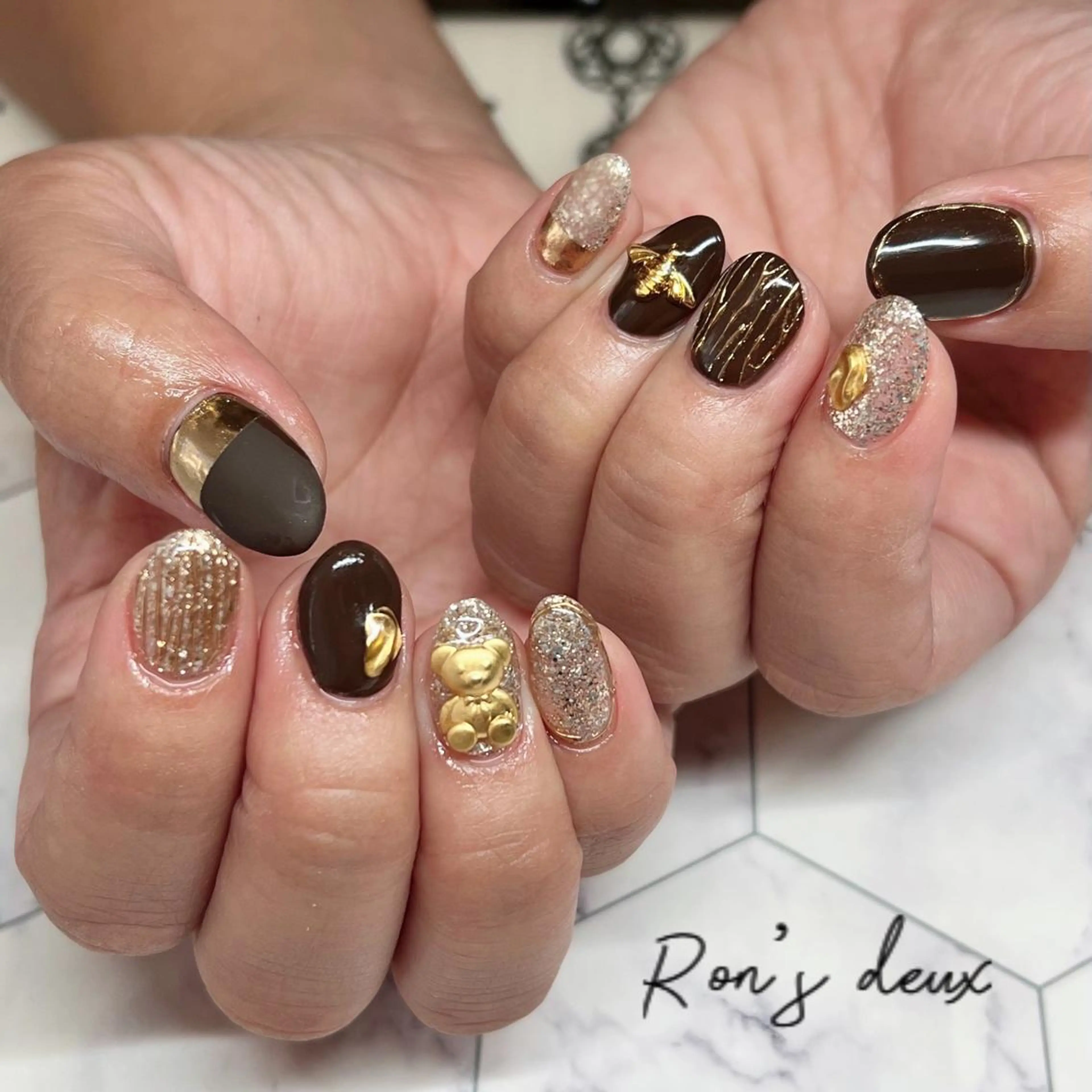 ネイル Ron's nail 笹岡のネイルデザイン