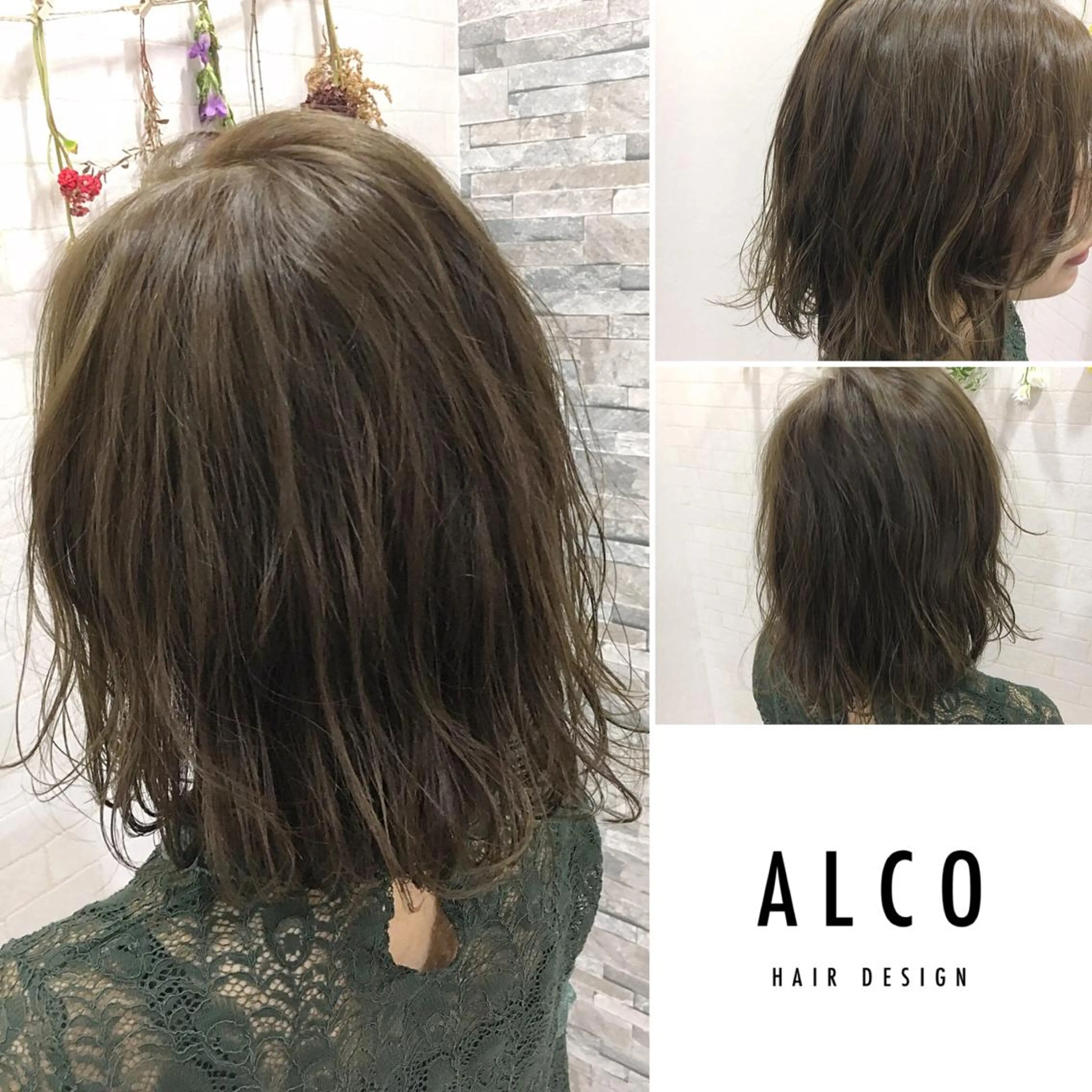 ミディアム カラー ヘアアレンジ ワタイショウタ 髪質改善✨アイブロウのヘアスタイル