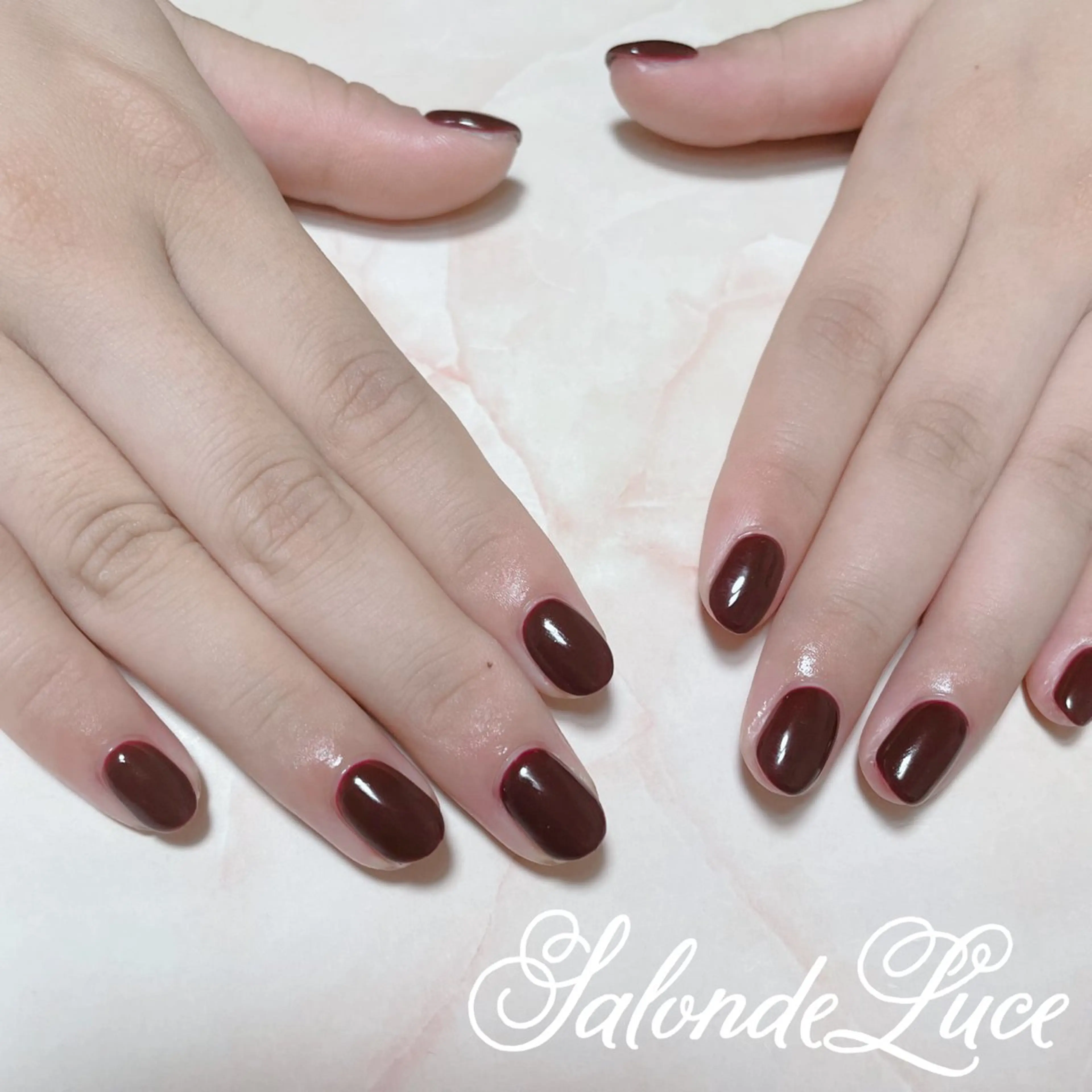 ネイル ボルドー ワンカラーネイル Salon de Luceのネイルデザイン