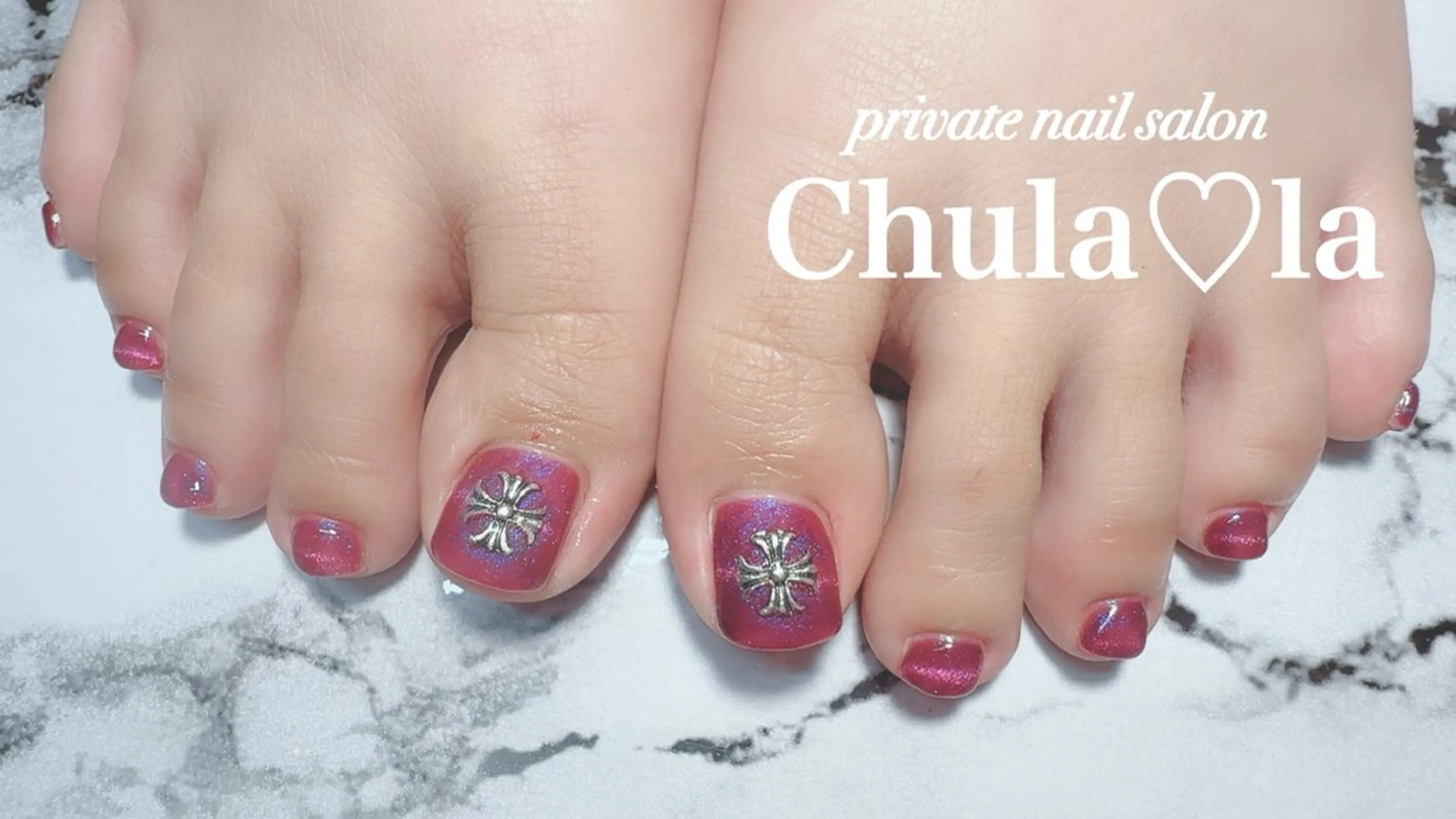 ネイル マグネットネイル フットネイル Chula♡la 豊見城市高安のネイルデザイン