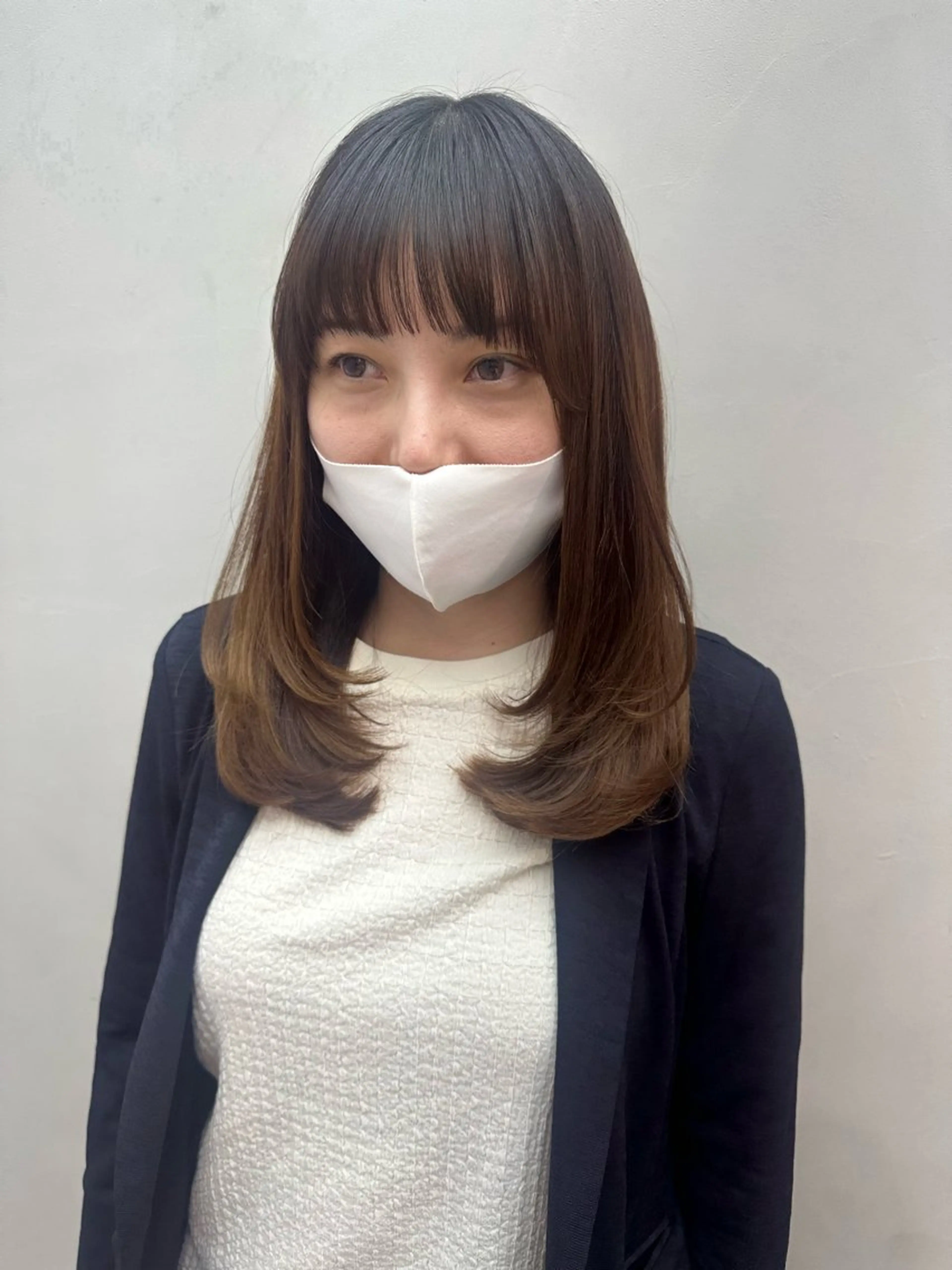 ミディアム 🌷モア 🌷暖色カラー・ボブのヘアスタイル