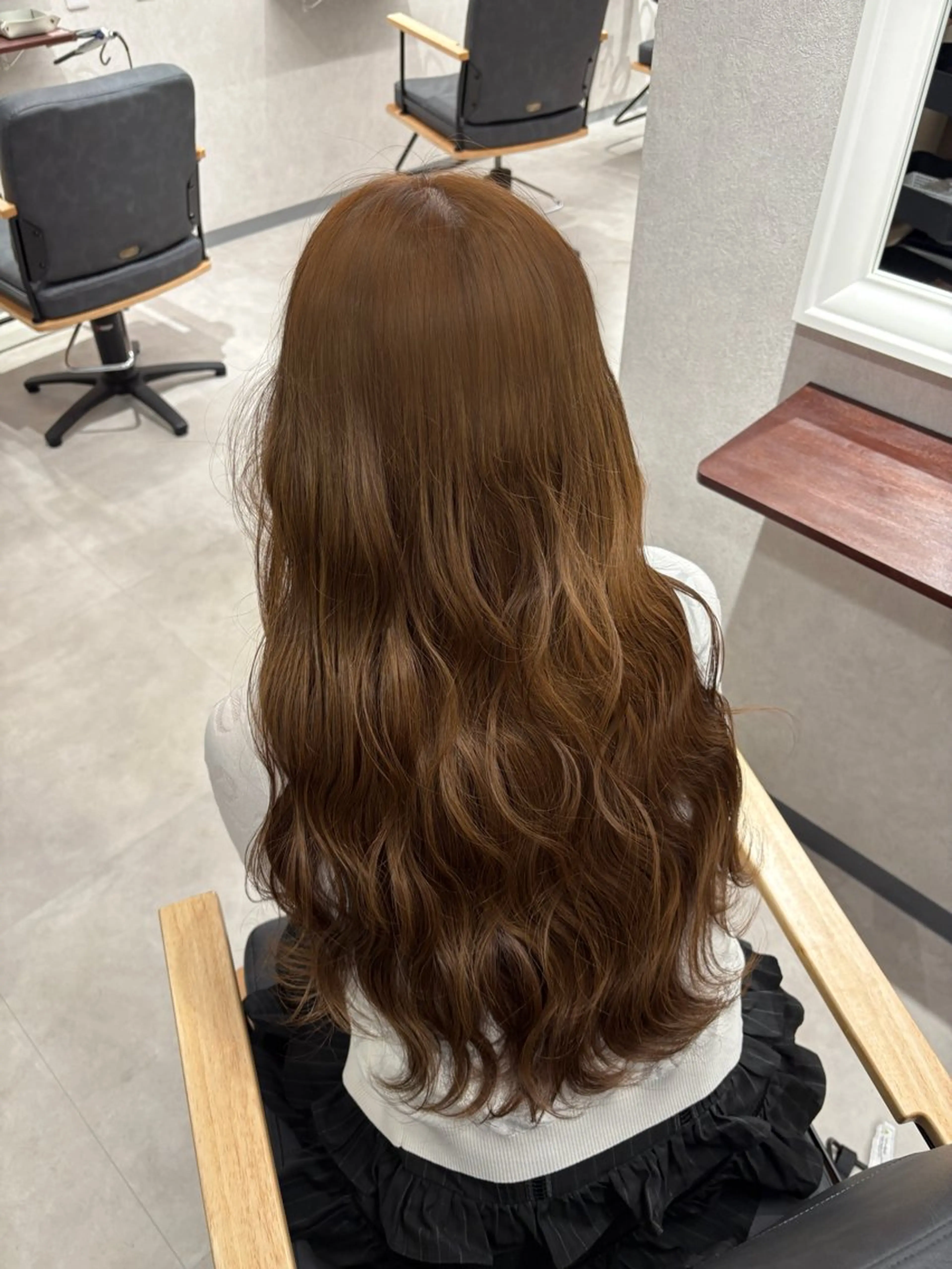 セミロング ヘアカラー 透明感カラー ／kana‎🤍のヘアスタイル