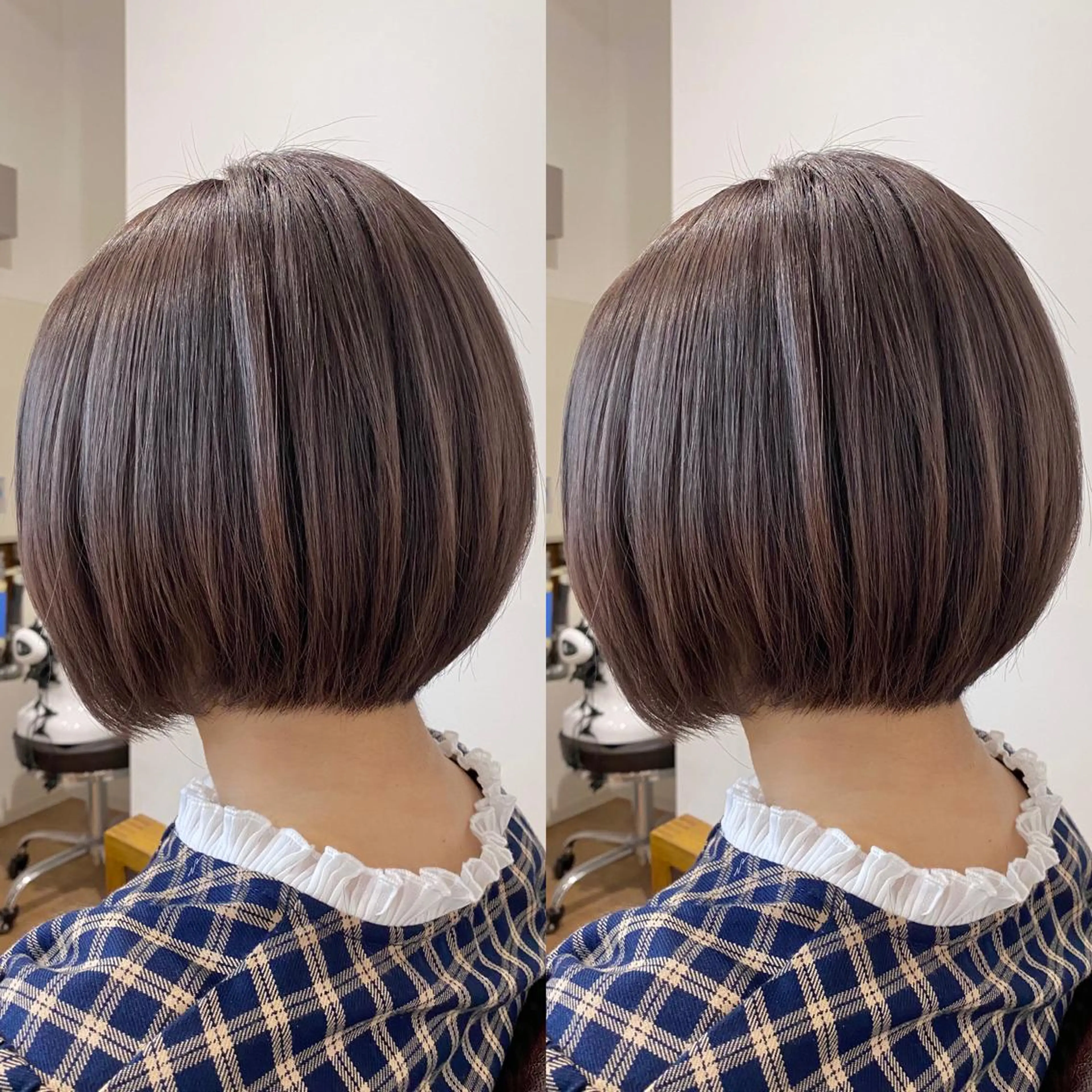 ショート カラー シールエクステ ブリーチ グレージュ ピンクカラー ボブ KIZU 髪質改善 オカルト怪談のヘアスタイル