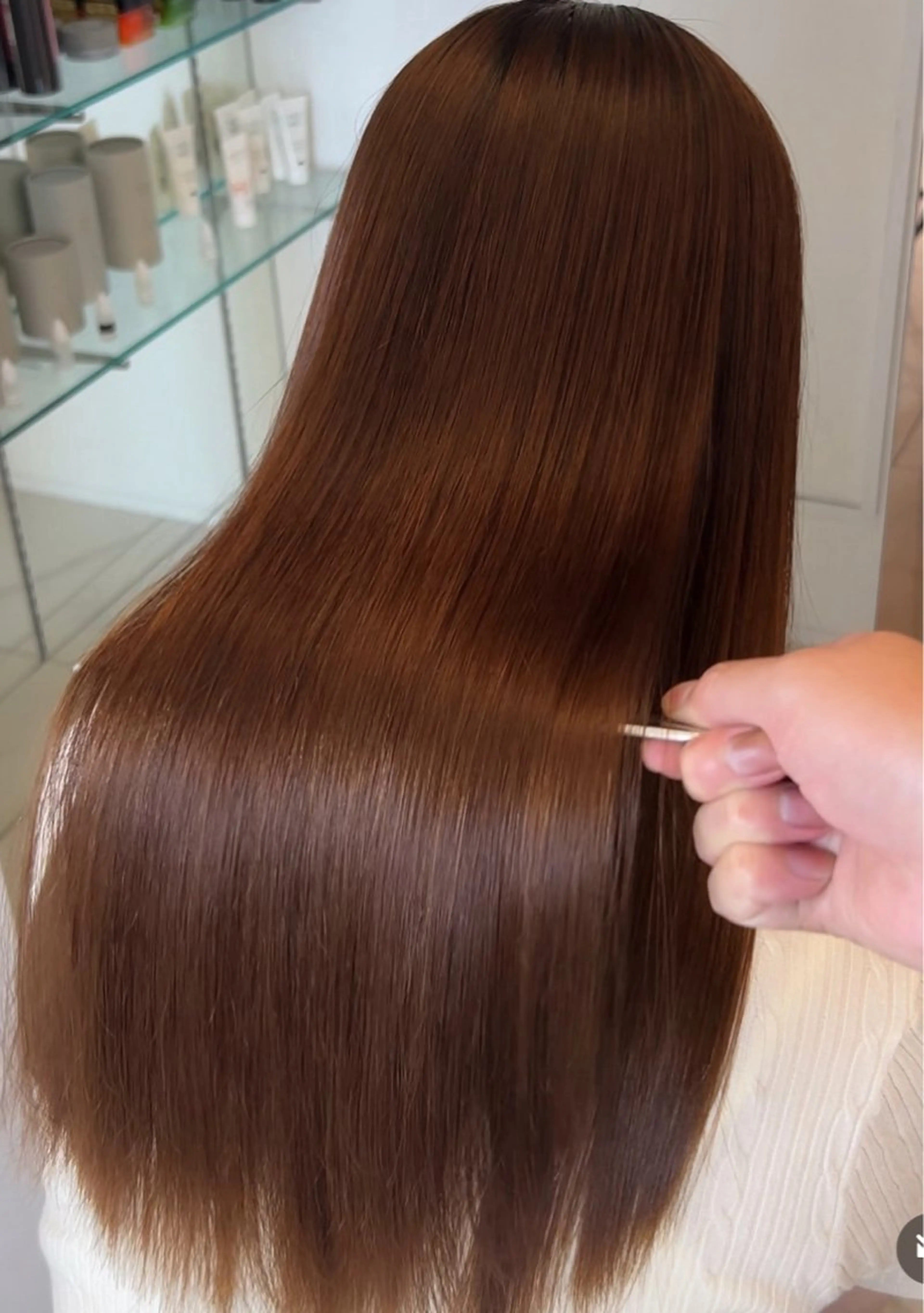 セミロング ヘアカラー 縮毛矯正 トリートメント Miyu’s所属・縮毛矯正特化 髪質改善辻良輝のヘアスタイル