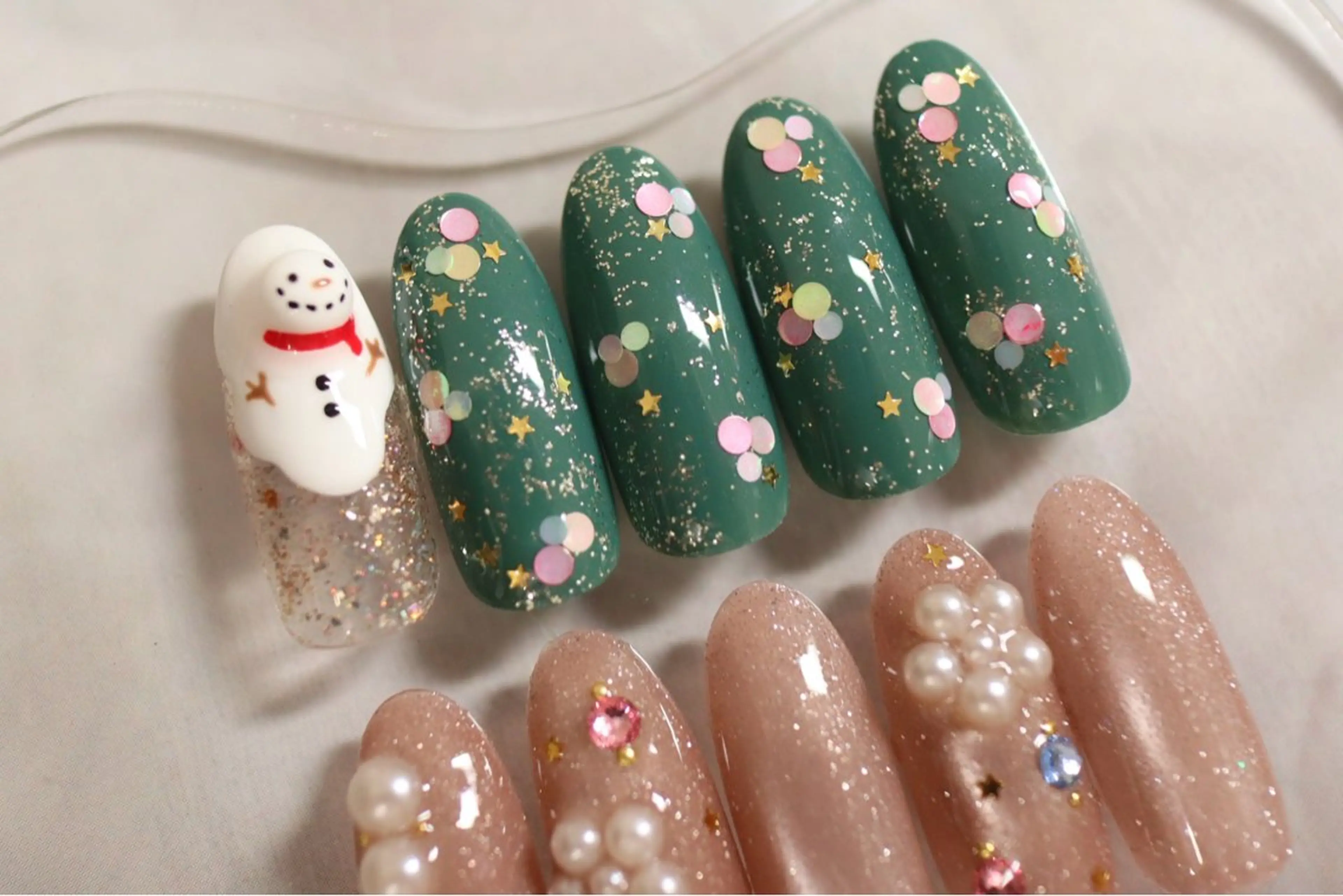 ネイル 冬ネイル クリスマス TOPAZ恵比寿所属・Tsuno Nagisaのネイルデザイン