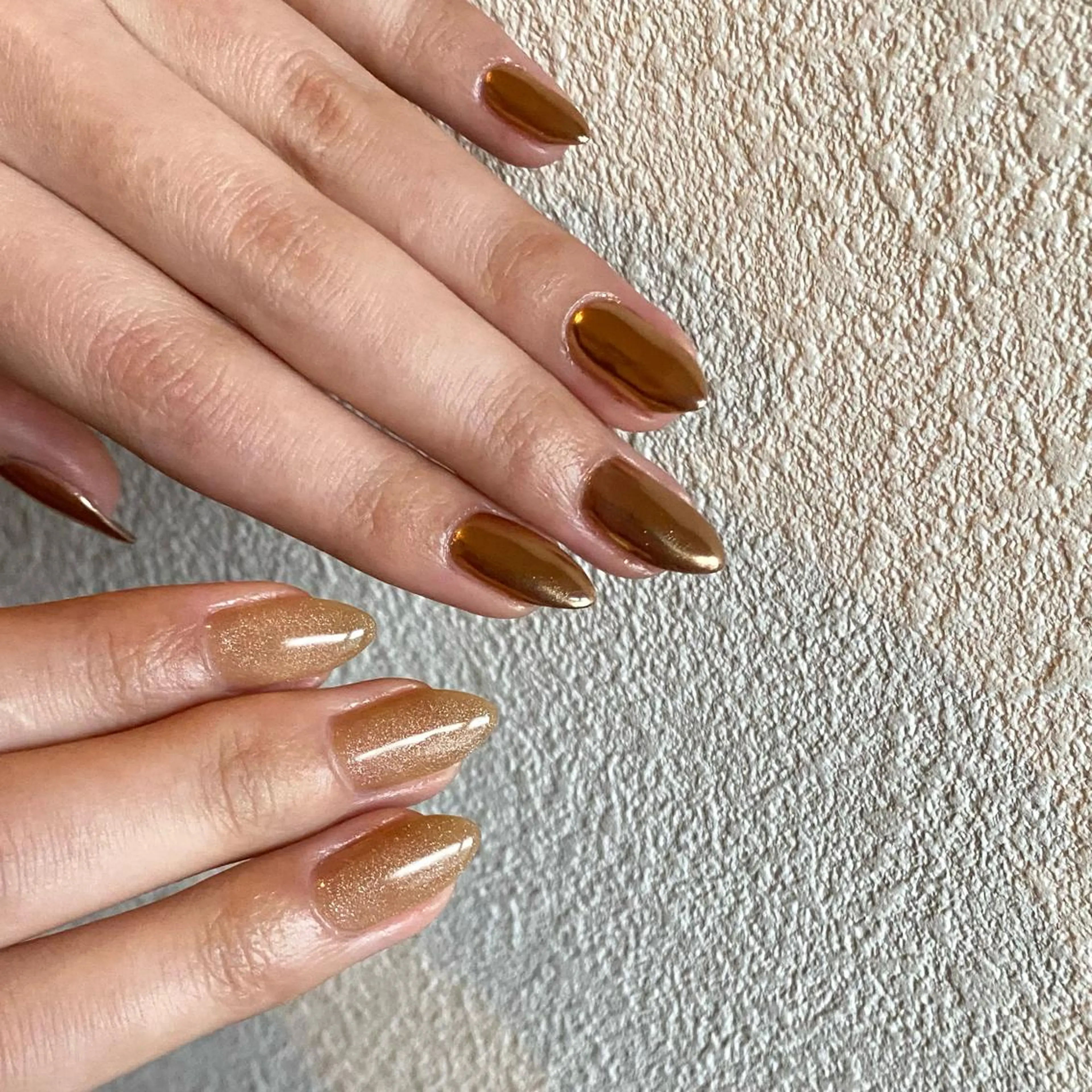 ネイル ブラウン マグネットネイル lcoco nailのネイルデザイン