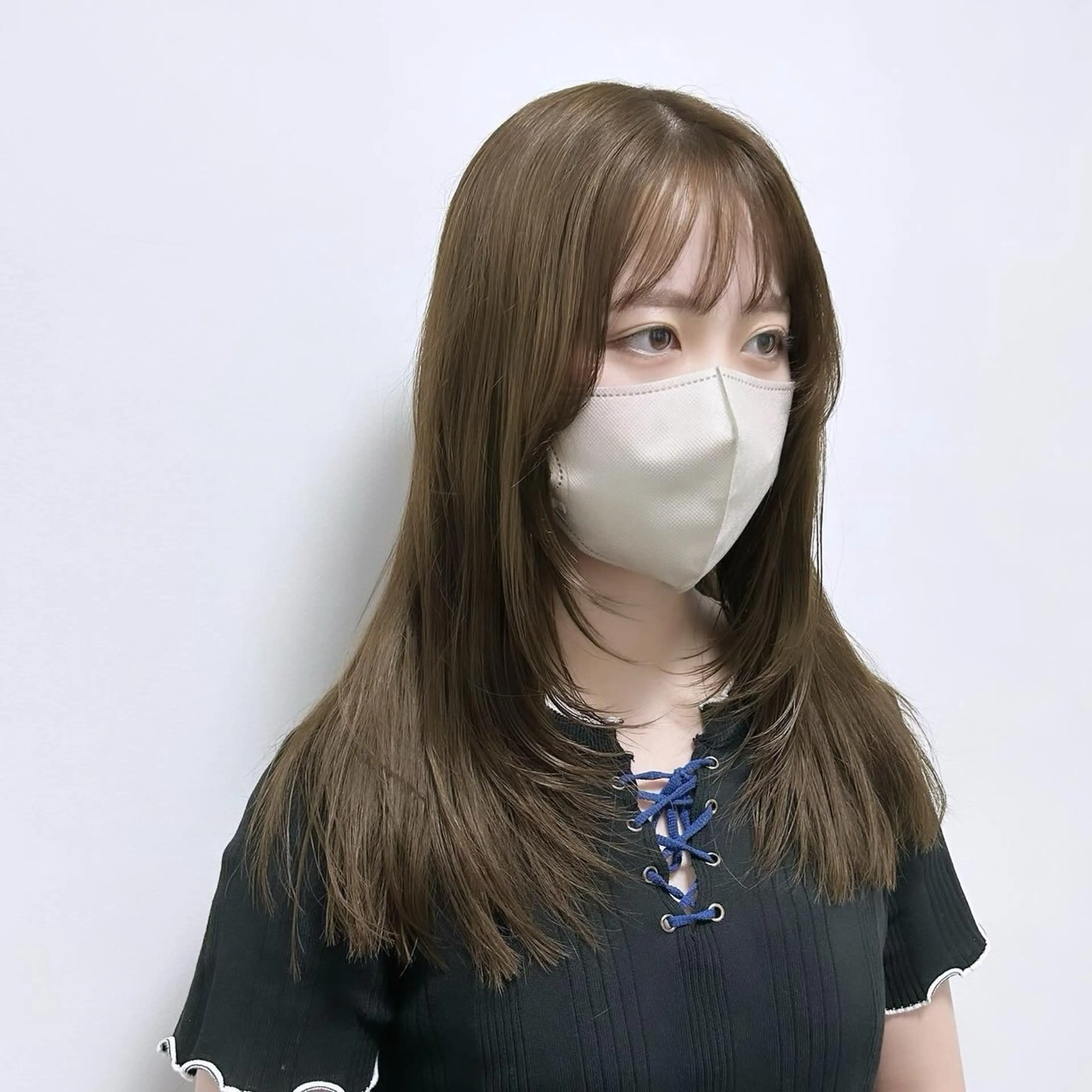 セミロング カラー 田中 励也 縮毛矯正のヘアスタイル