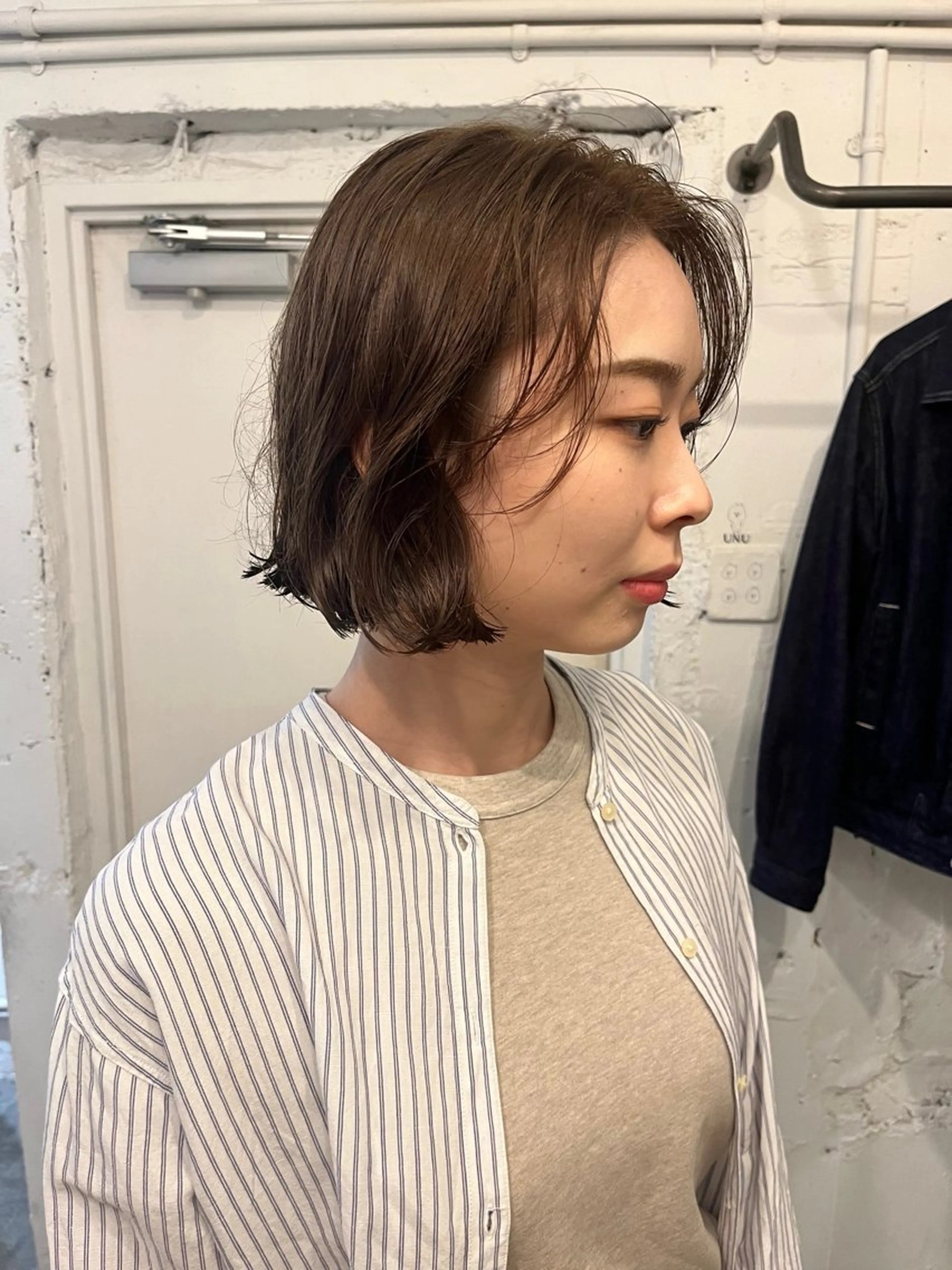 ショート カラー パーマ ボブ ニュアンスパーマ ✴︎UNU ✴︎モエカのヘアスタイル