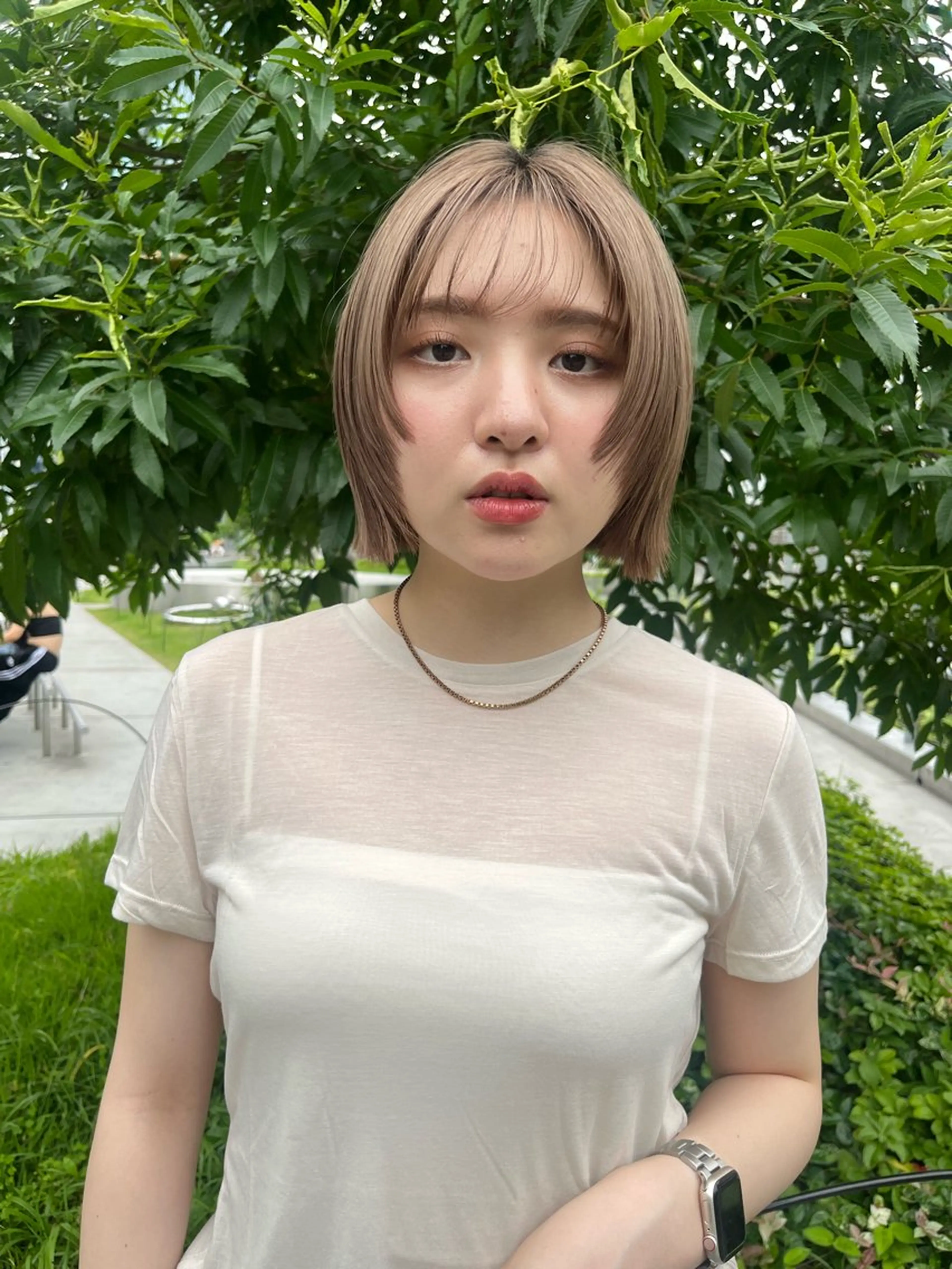 カラー ひなこ♡艶カラー/ ベージュ🤍オリーブのヘアスタイル
