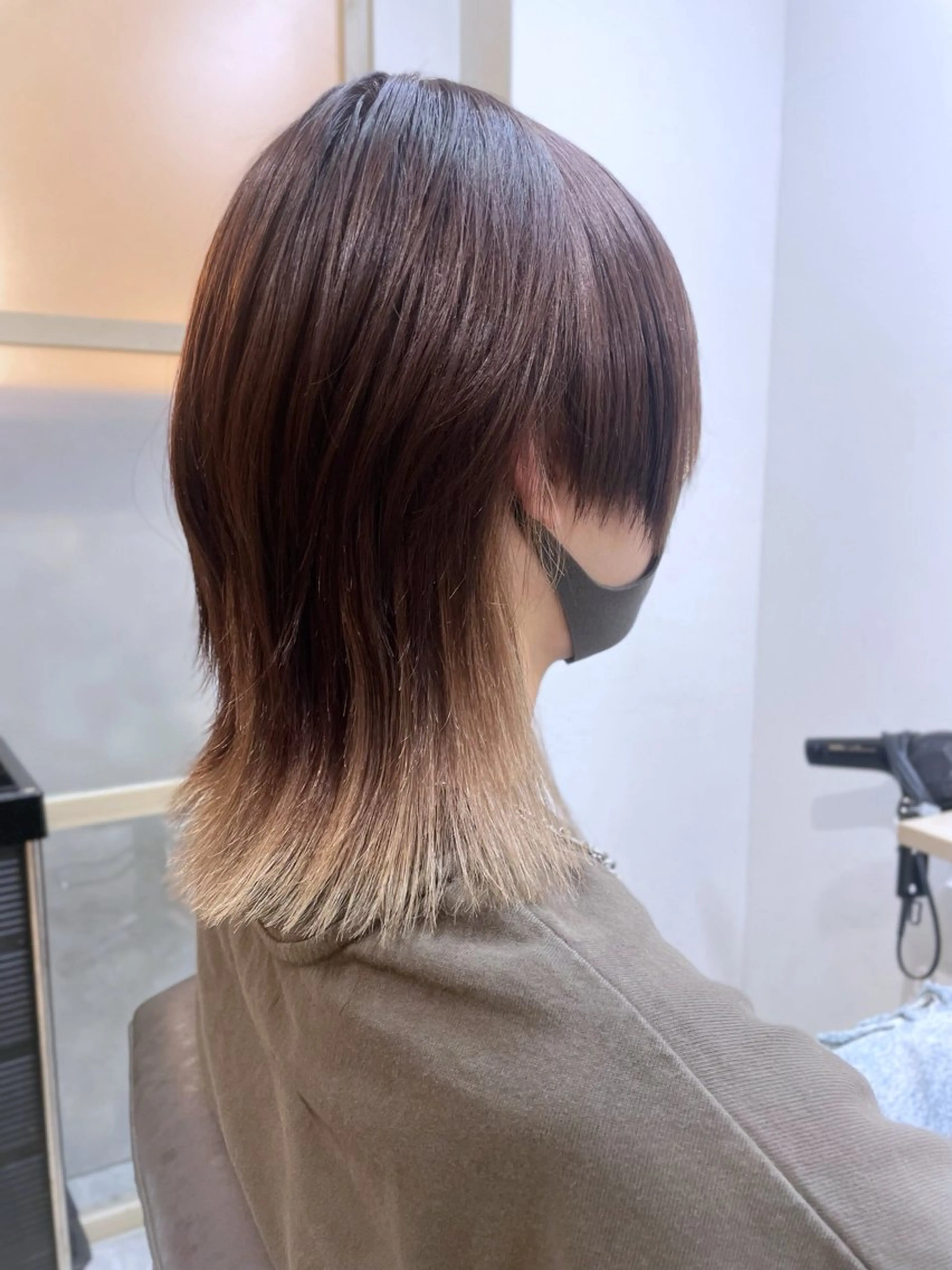 ミディアム カラー メンズ カット ヘアカラー トリートメント EMANON新宿南口所属・🦄中性ウルフ ☁️Shiori🦄のヘアスタイル