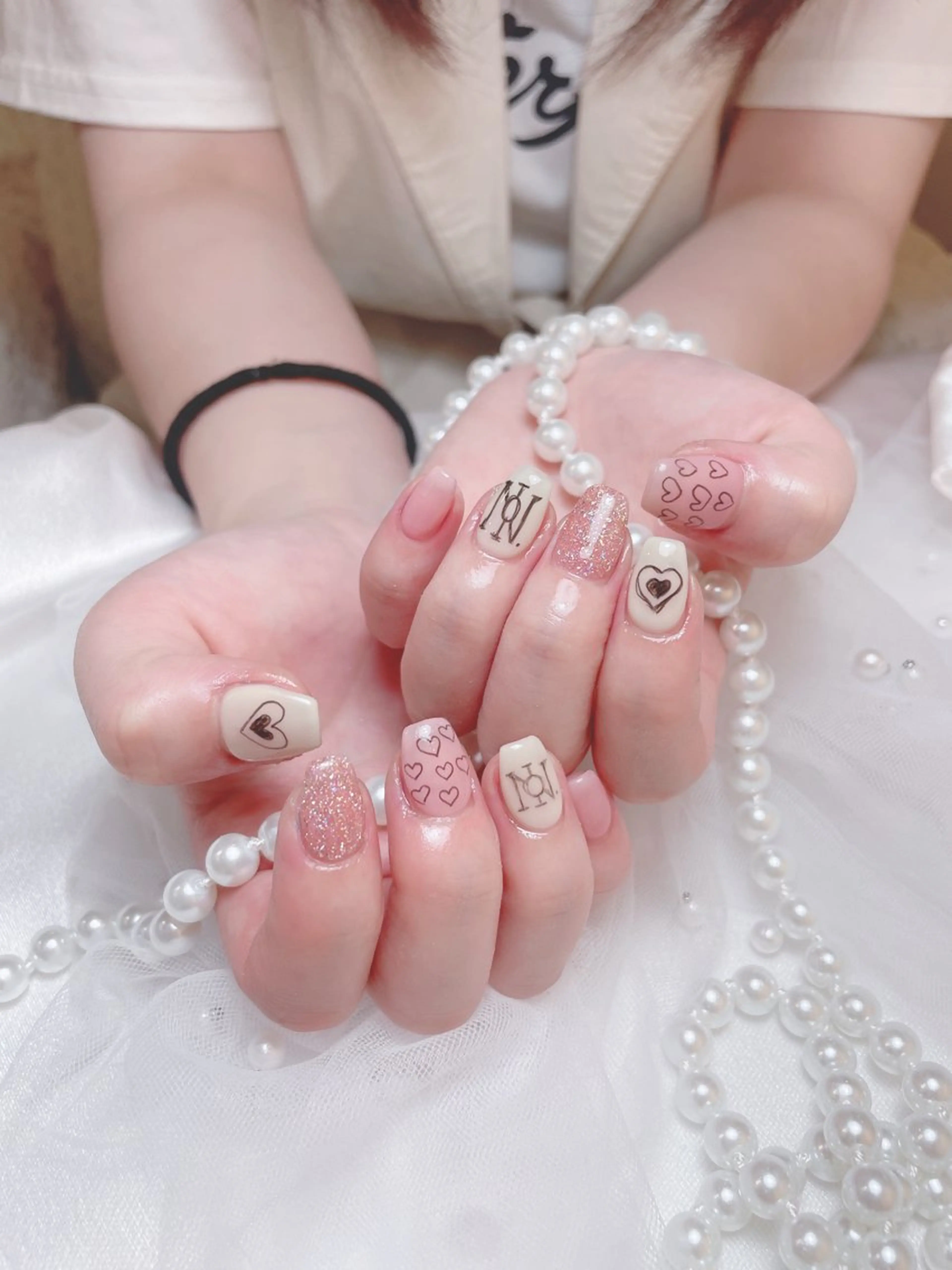 ネイル フットネイル フレンチネイル ジェルネイル ガーリー グラデーション DigNail Moeのネイルデザイン