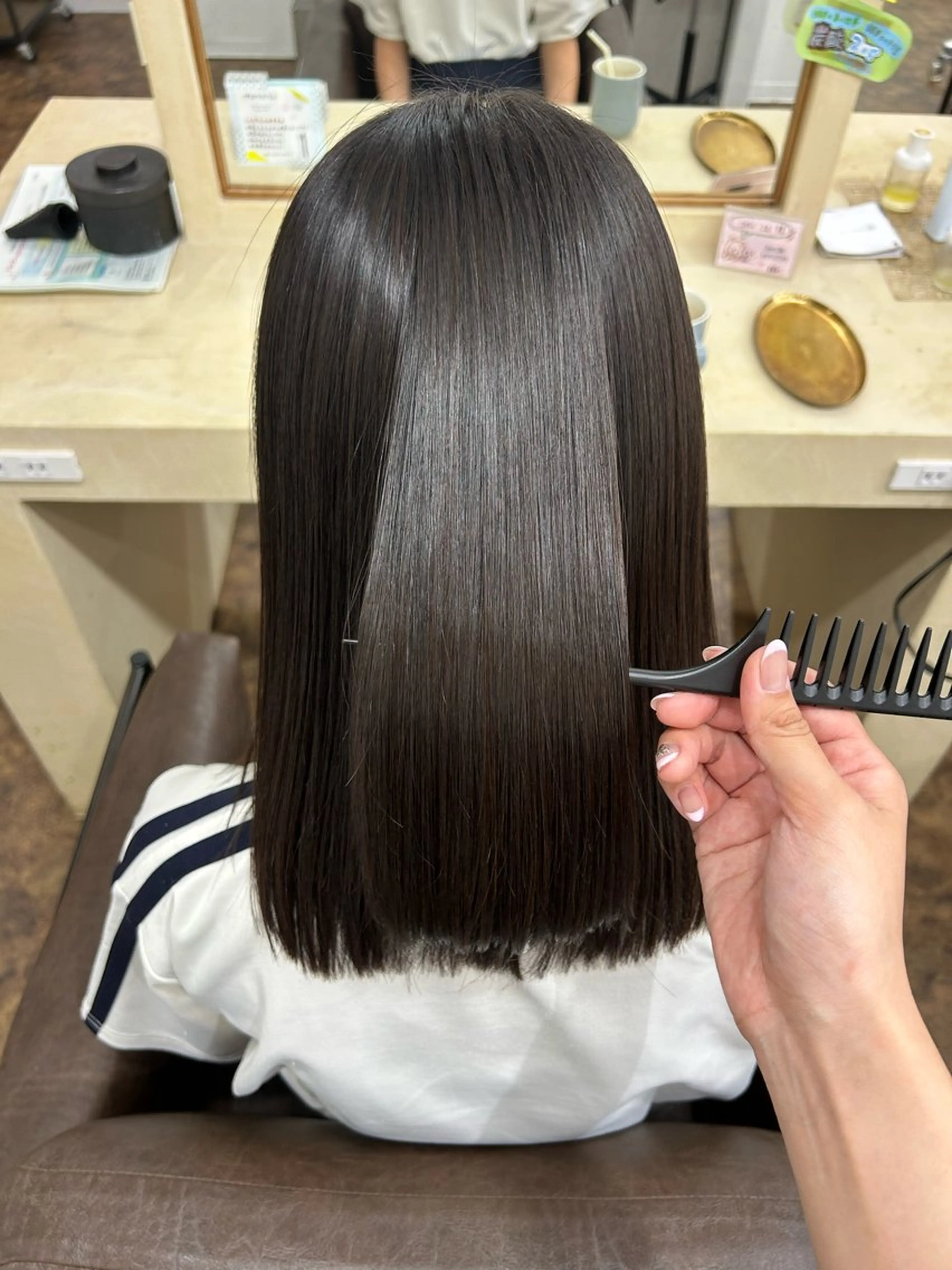 ミディアム 髪質改善 カット 縮毛矯正 YUIMARL SUZUKAのヘアスタイル