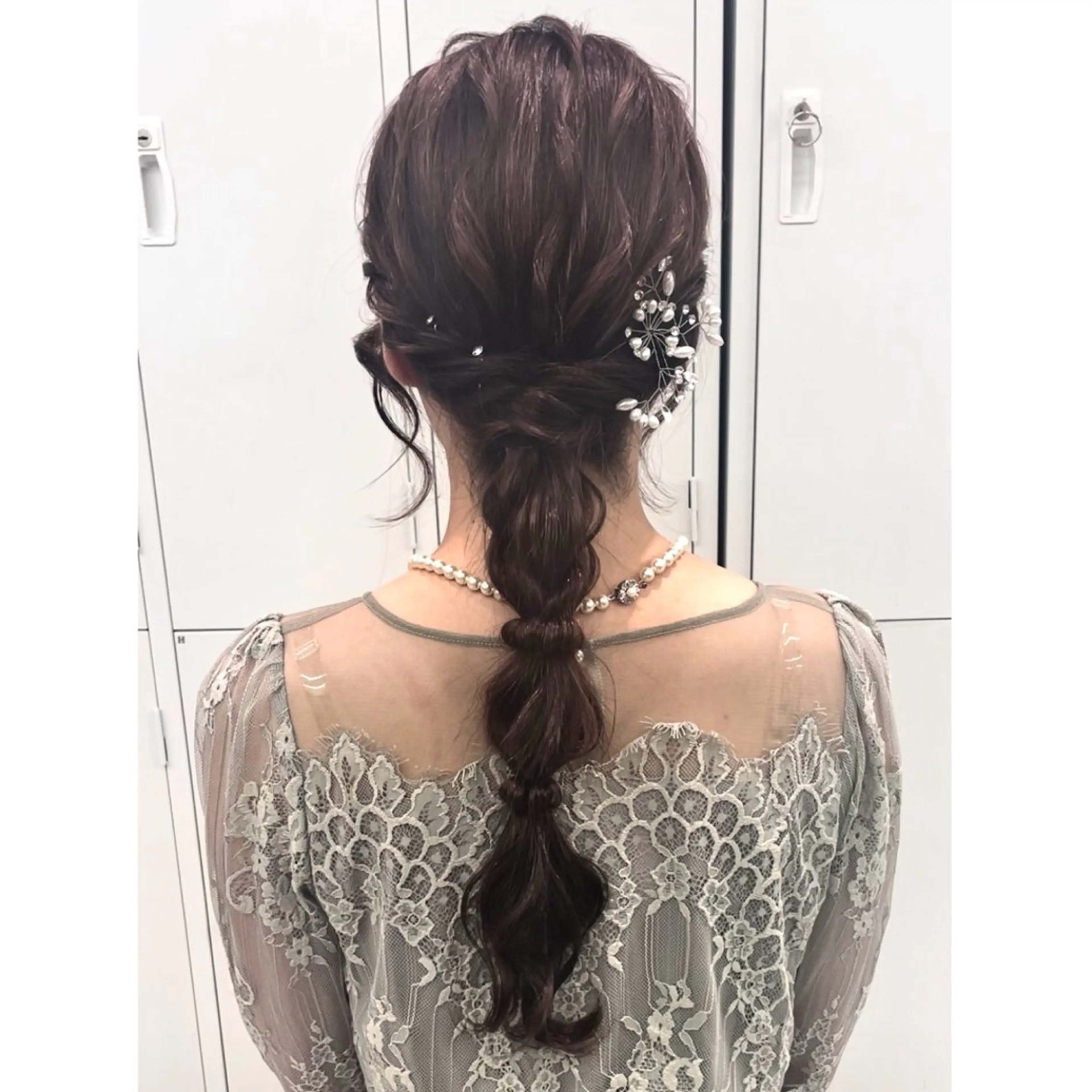 ロング ヘアアレンジ ヘアセット 奥山義進/ハイトーン /バレイヤージュのヘアスタイル